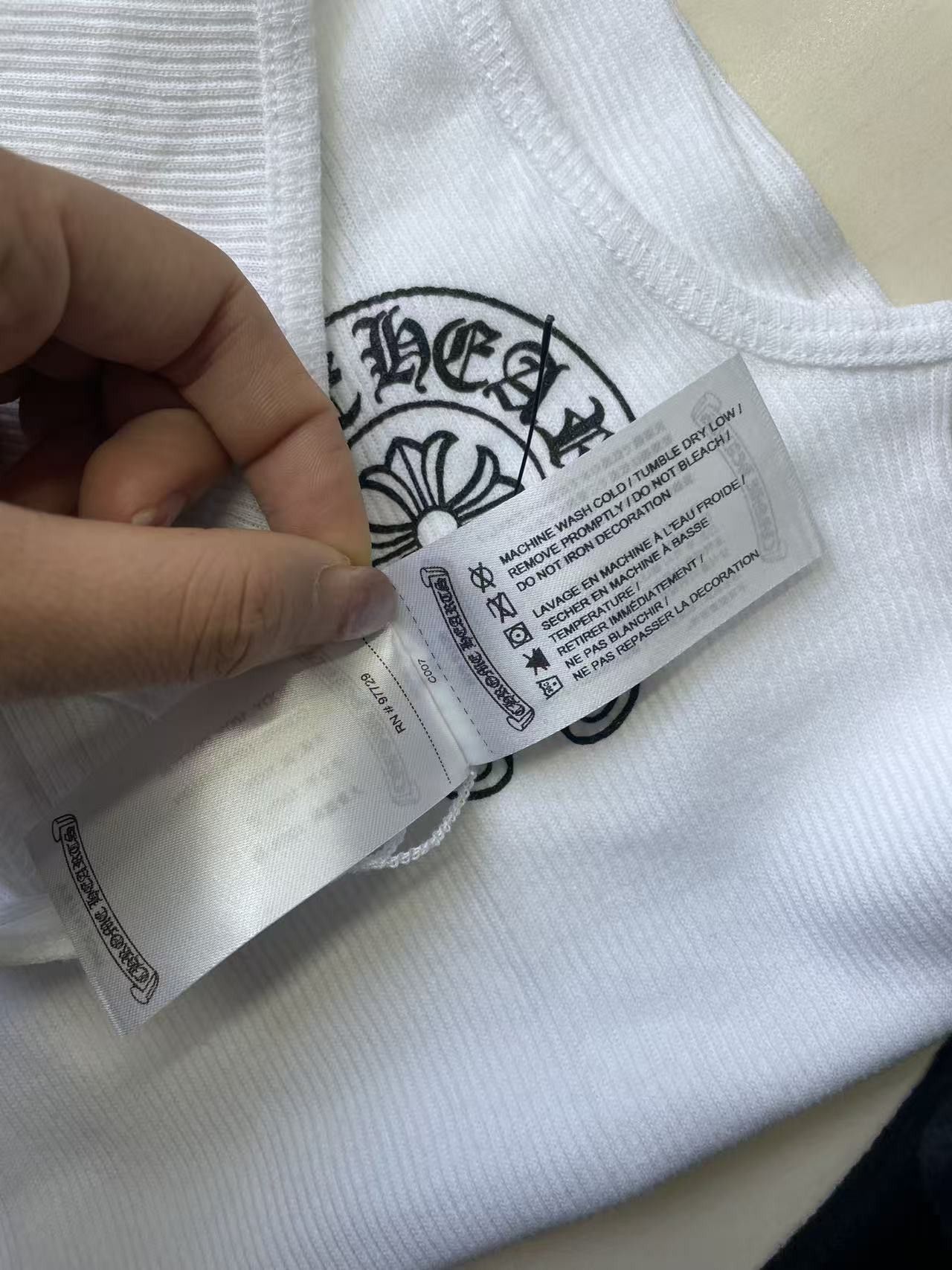 Chrome Hearts Chrome Hearts Horseshoe Logo White Tank Top Size L / US 10 / IT 46 - 8 Thumbnail