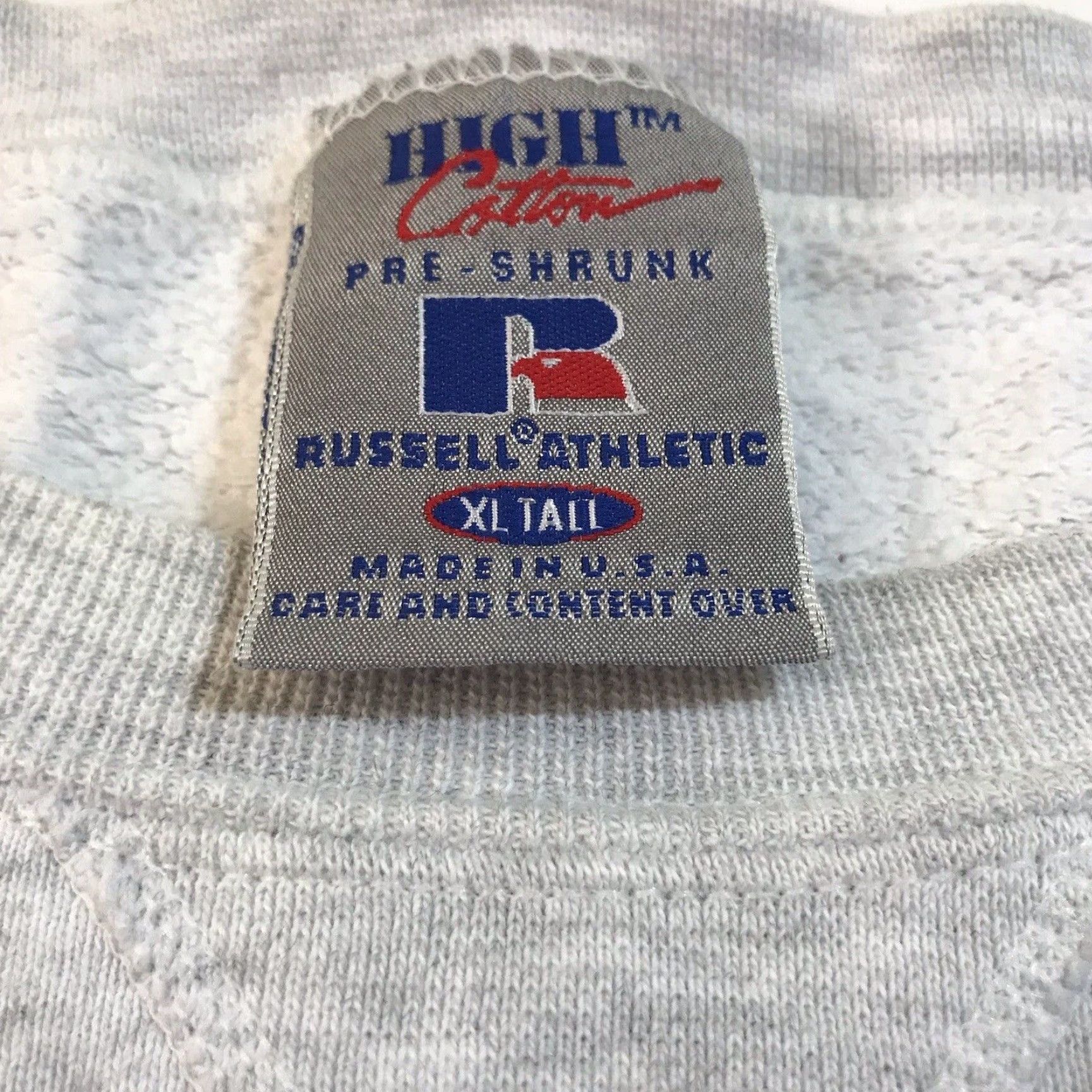 Russell Athletic VINTAGE Russell Athletic Sweatshirt Crewneck 90s High Cotton USA Gray XL Men Pullover Heavyweight Size US XL / EU 56 / 4 - 3 Thumbnail