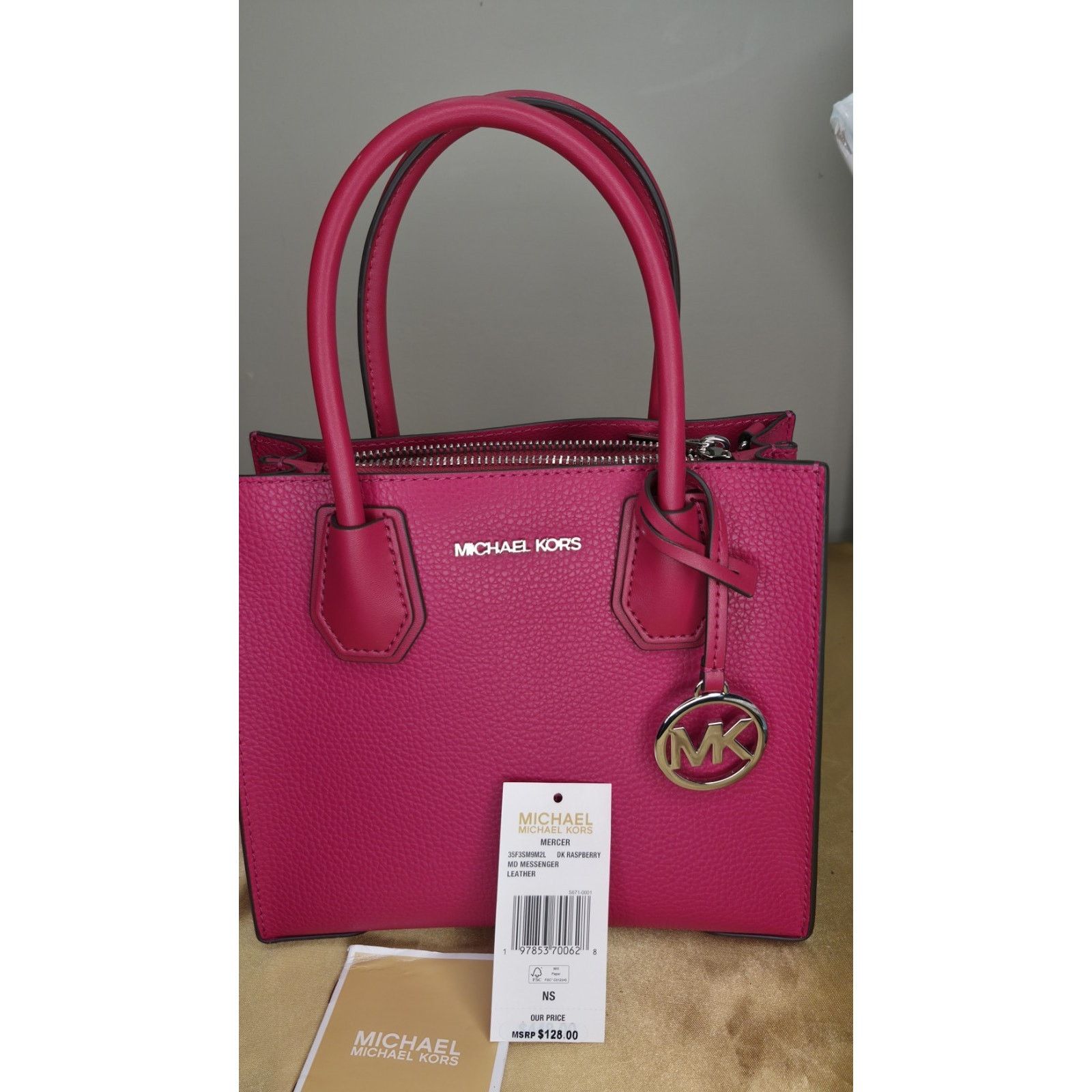 Michael Kors NEW Michael Kors Studio Mercer Medium Messenger Bag Pink Size ONE SIZE - 5 Thumbnail