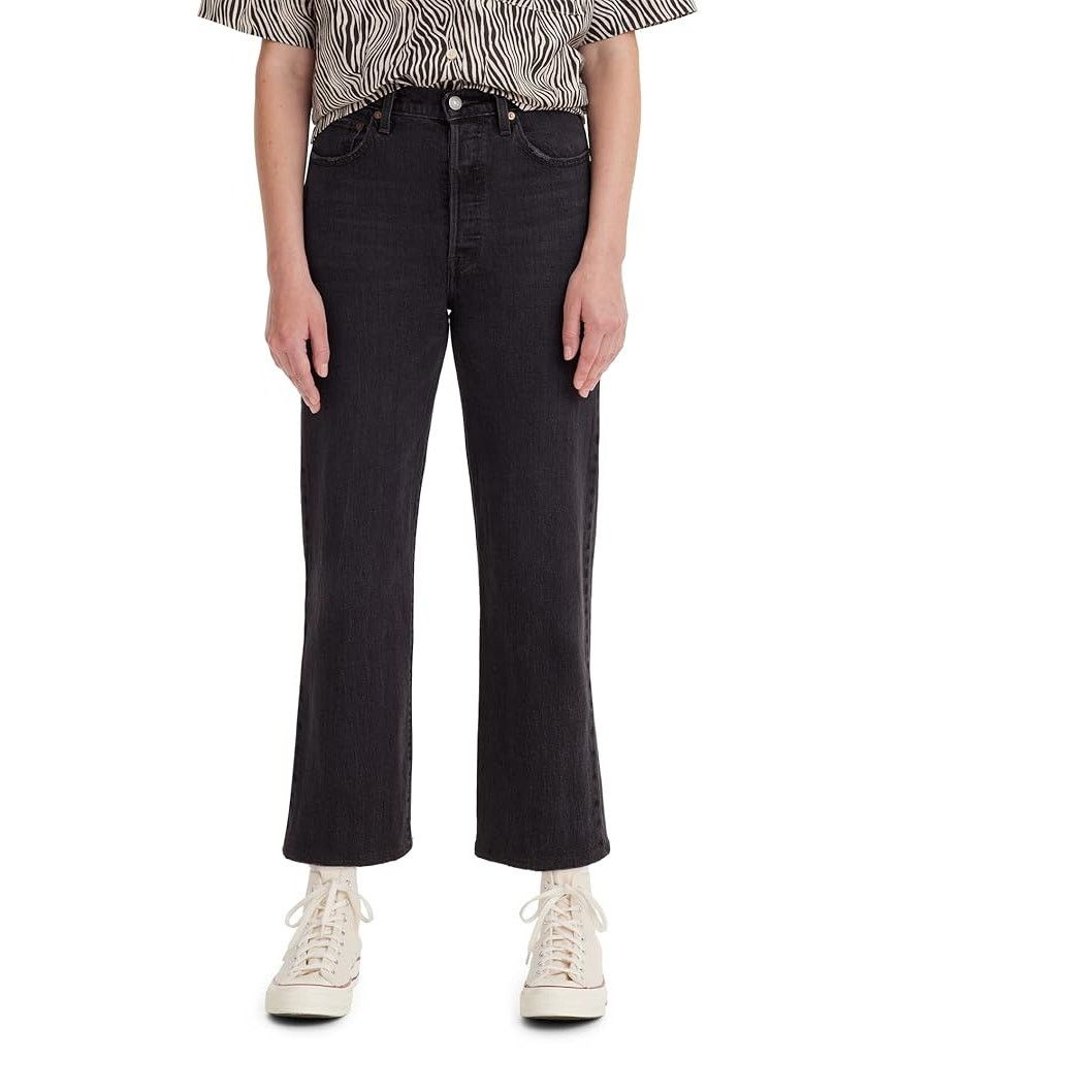 Levi's Levis Premium Ribcage Straight Ankle Jeans Black Womens 24 Size 24" / US 00 / IT 34 - 7 Thumbnail