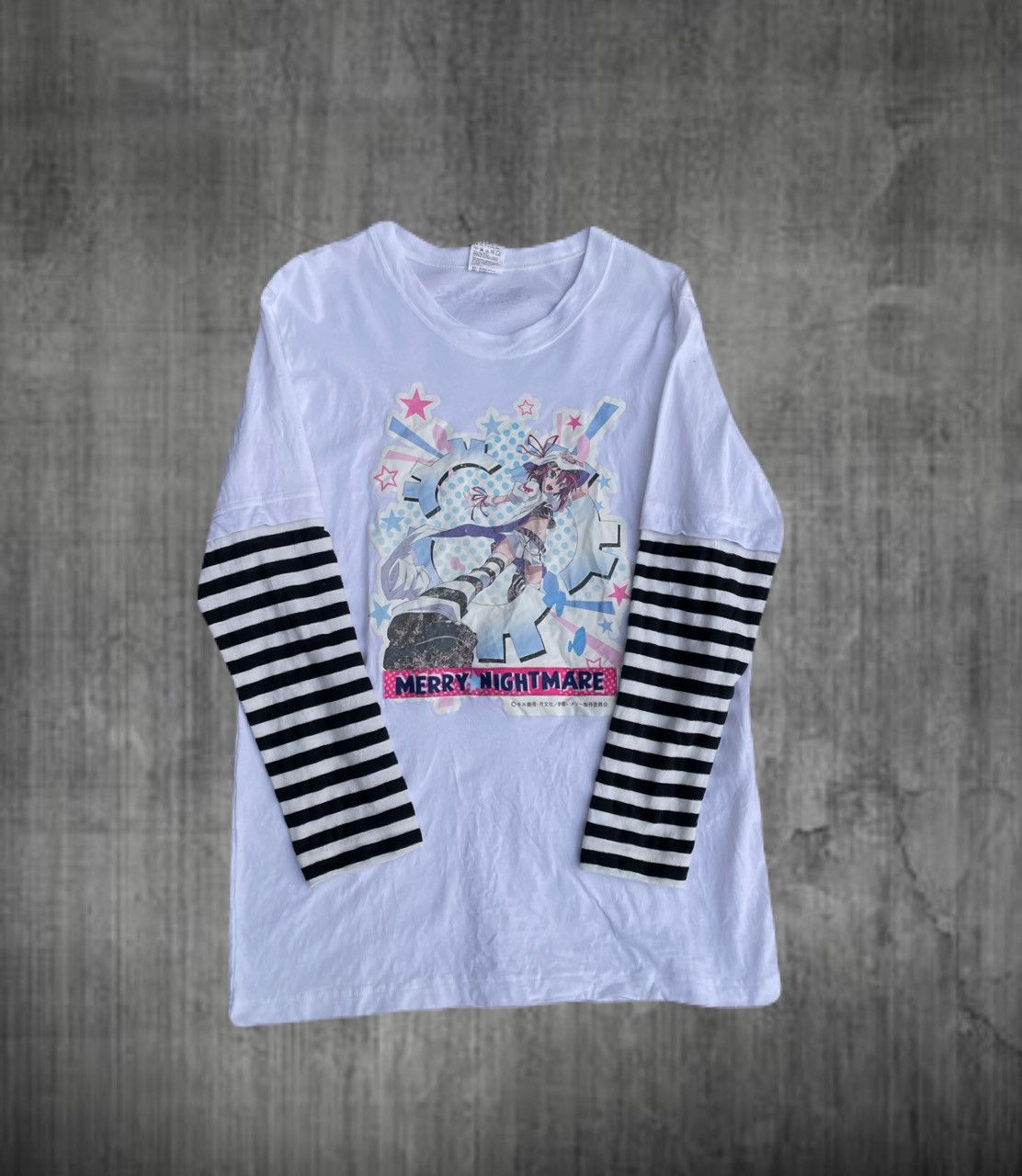 2000s Yumekui Merry Layered L/S Tee Japanese Anime Akiba