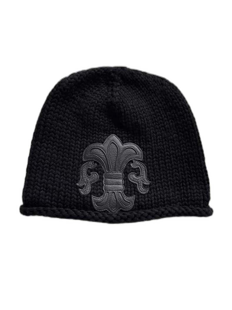 Chrome Hearts Chromehearts Knitted Hat with Silver Emblem-yf Size ONE SIZE - 1 Thumbnail