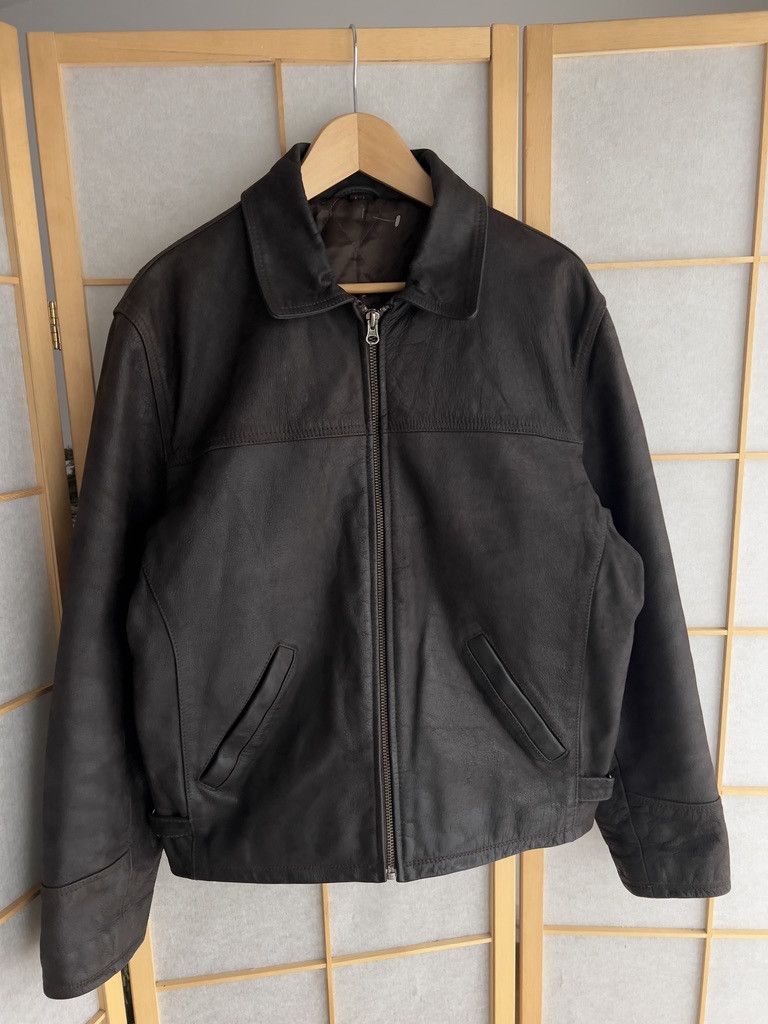 Hysteric Glamour Heavyweight vintage 90s boxy cropped bomber leather jacket L Size US L / EU 52-54 / 3 - 21 Thumbnail