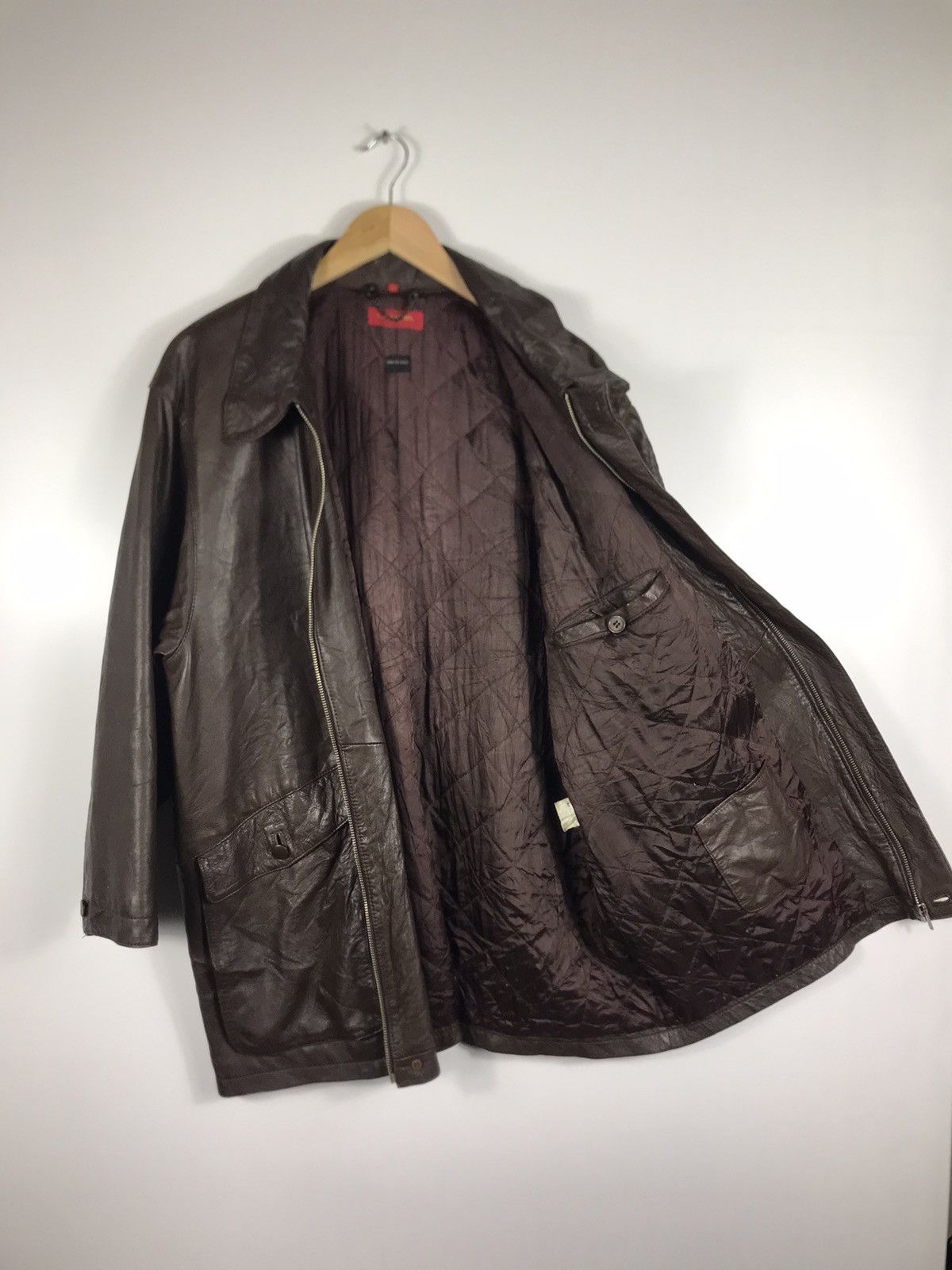 Lancel × Vintage ⚡️Vintage Lancel Paris Zipper Dark Brown Leather Jacket Size US M / EU 48-50 / 2 - 9 Thumbnail