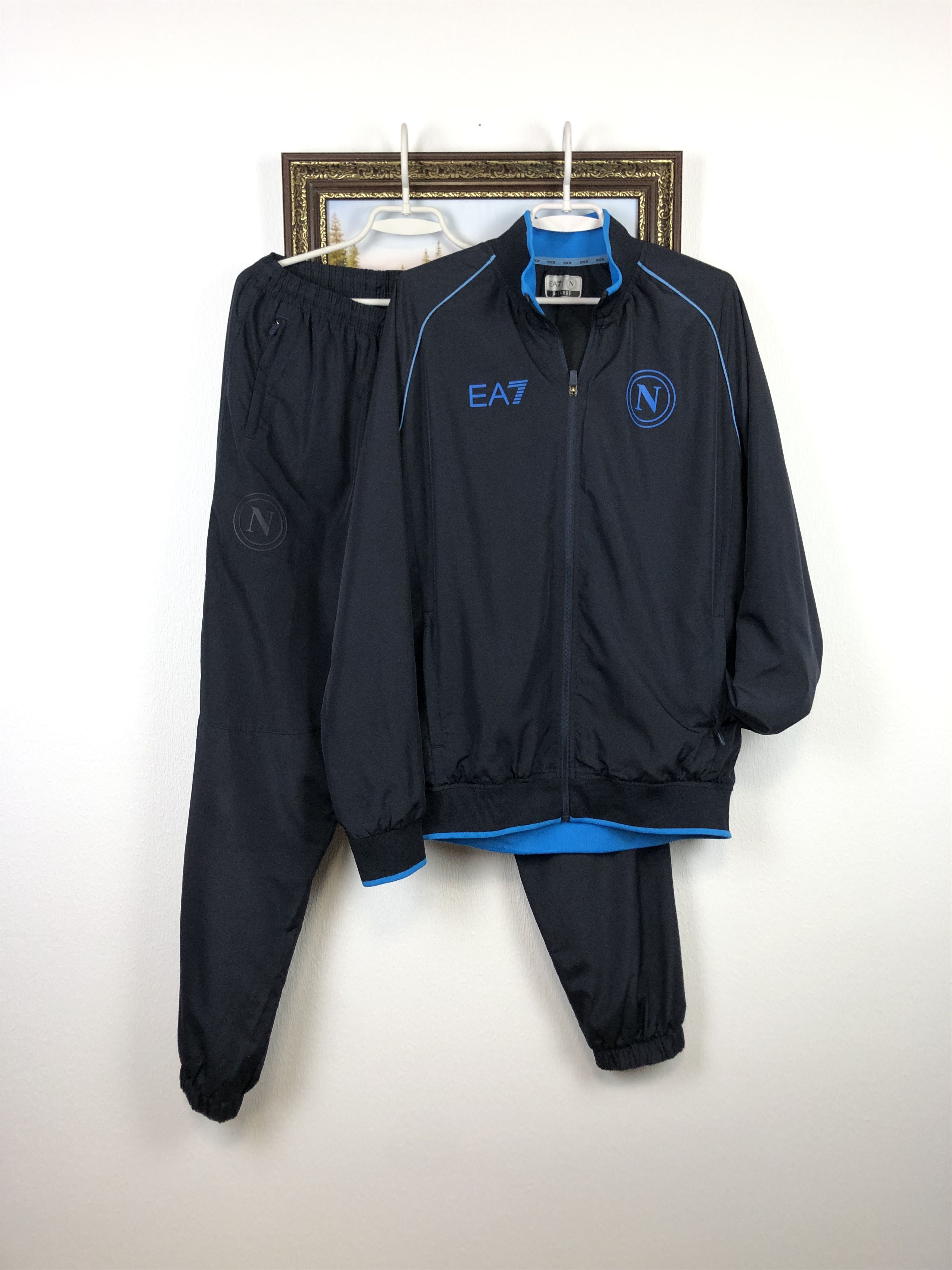 Other EA7 Napoli Football Set Soccer Suit Track Jacket Pants Mens Size US XL / EU 56 / 4 - 1 Thumbnail