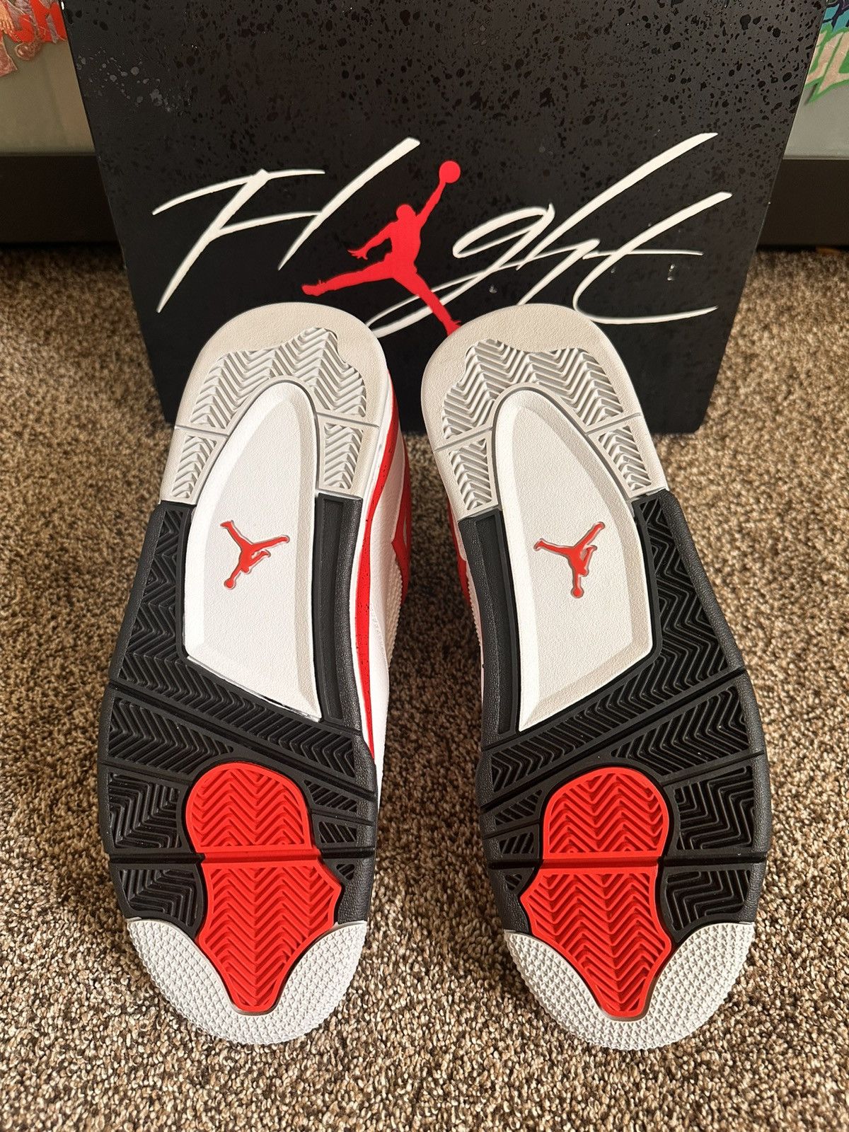 Jordan Brand Jordan 4 Retro Red Cement Size US 10 / EU 43 - 8 Thumbnail
