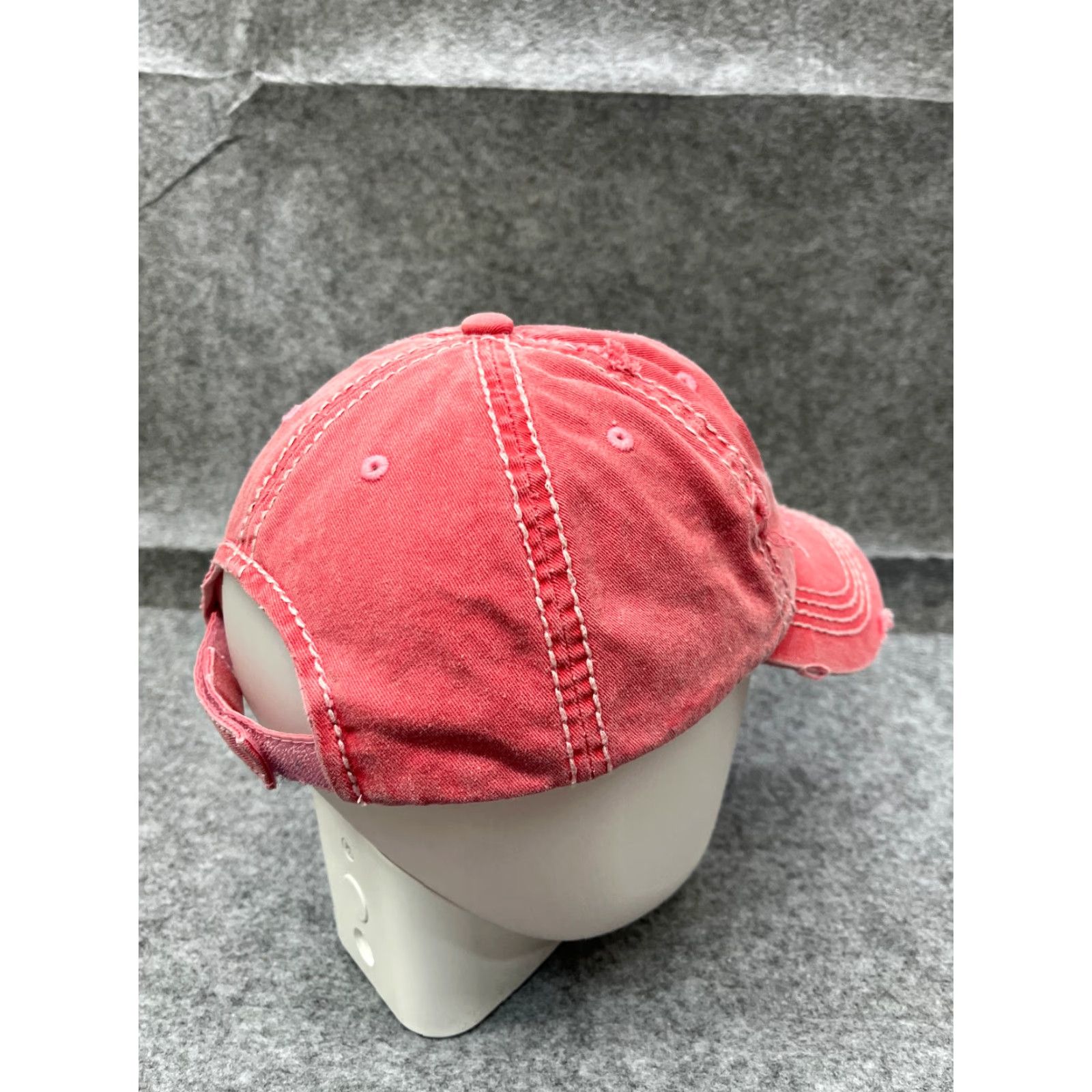 Camper KBethos Happy Camper Beach Cap Hat Adjustable Strap Back One Size Pink Cotton Womens Size ONE SIZE - 7 Thumbnail