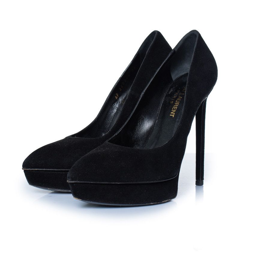 Saint Laurent Paris Saint Laurent, Black suede janis pump Size US 6 / IT 36 - 1 Thumbnail
