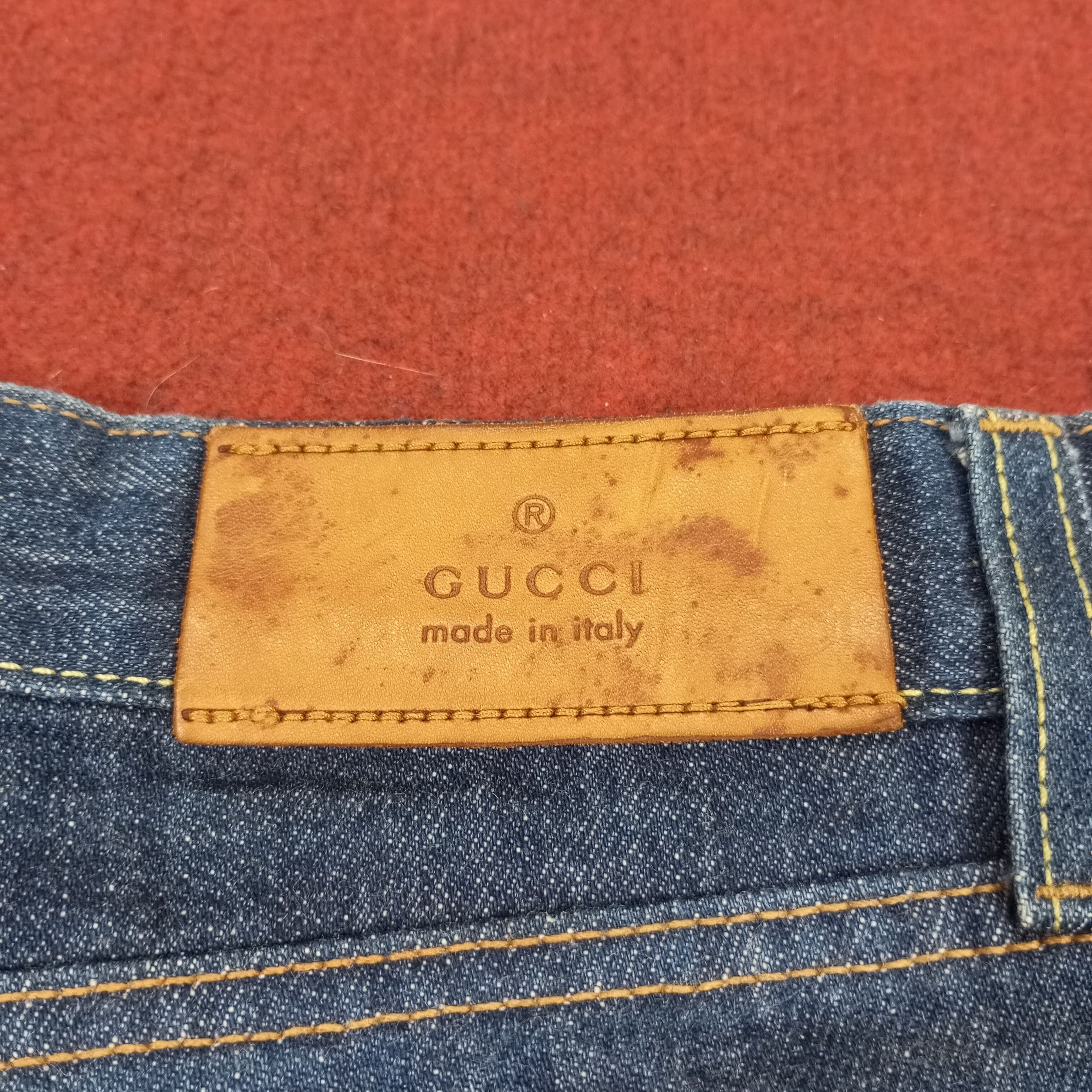 Gucci × Vintage Gucci Luxury Brand Distressed Short Jeans Size US 27 - 14 Thumbnail