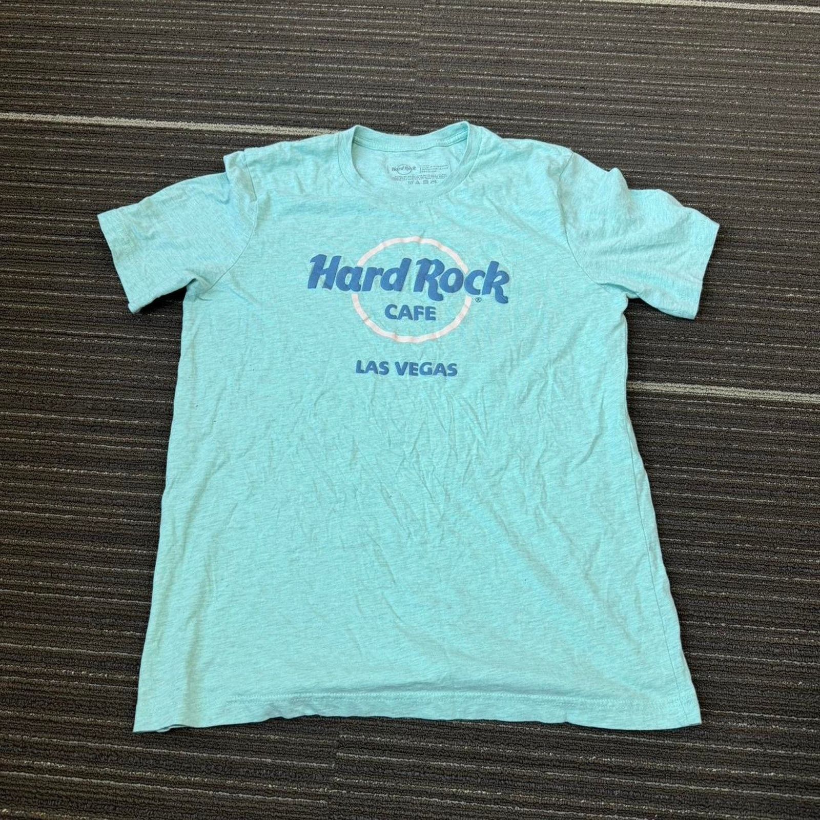 Hard Rock Cafe Teal Blue Modern Hard Rock Cafe Las Vegas T-Shirt Size US L / EU 52-54 / 3 - 1 Thumbnail