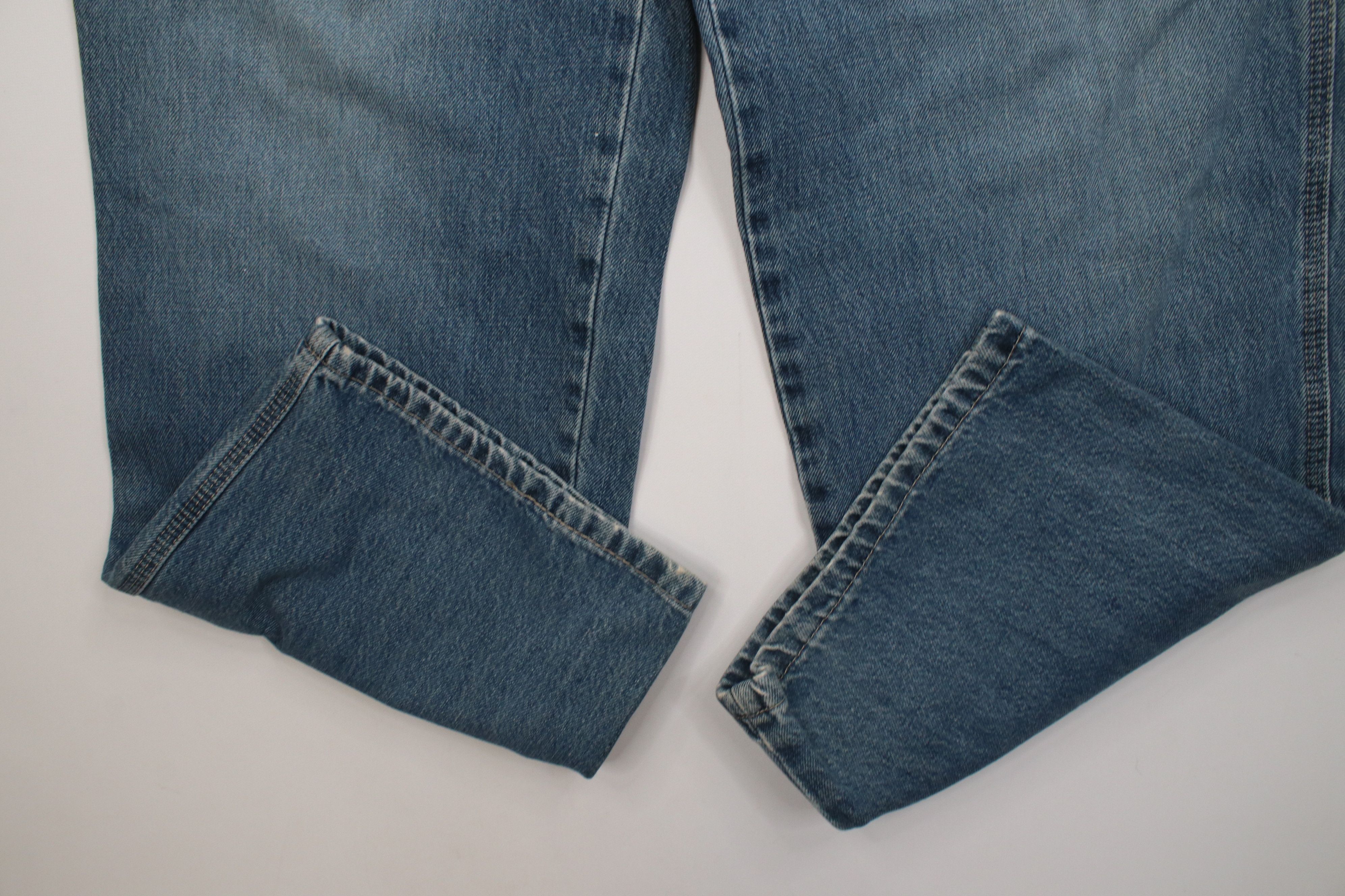 Vintage Vintage 90s Streetwear Wide Leg Dungaree Denim Jeans Blue Size US 34 / EU 50 - 5 Thumbnail