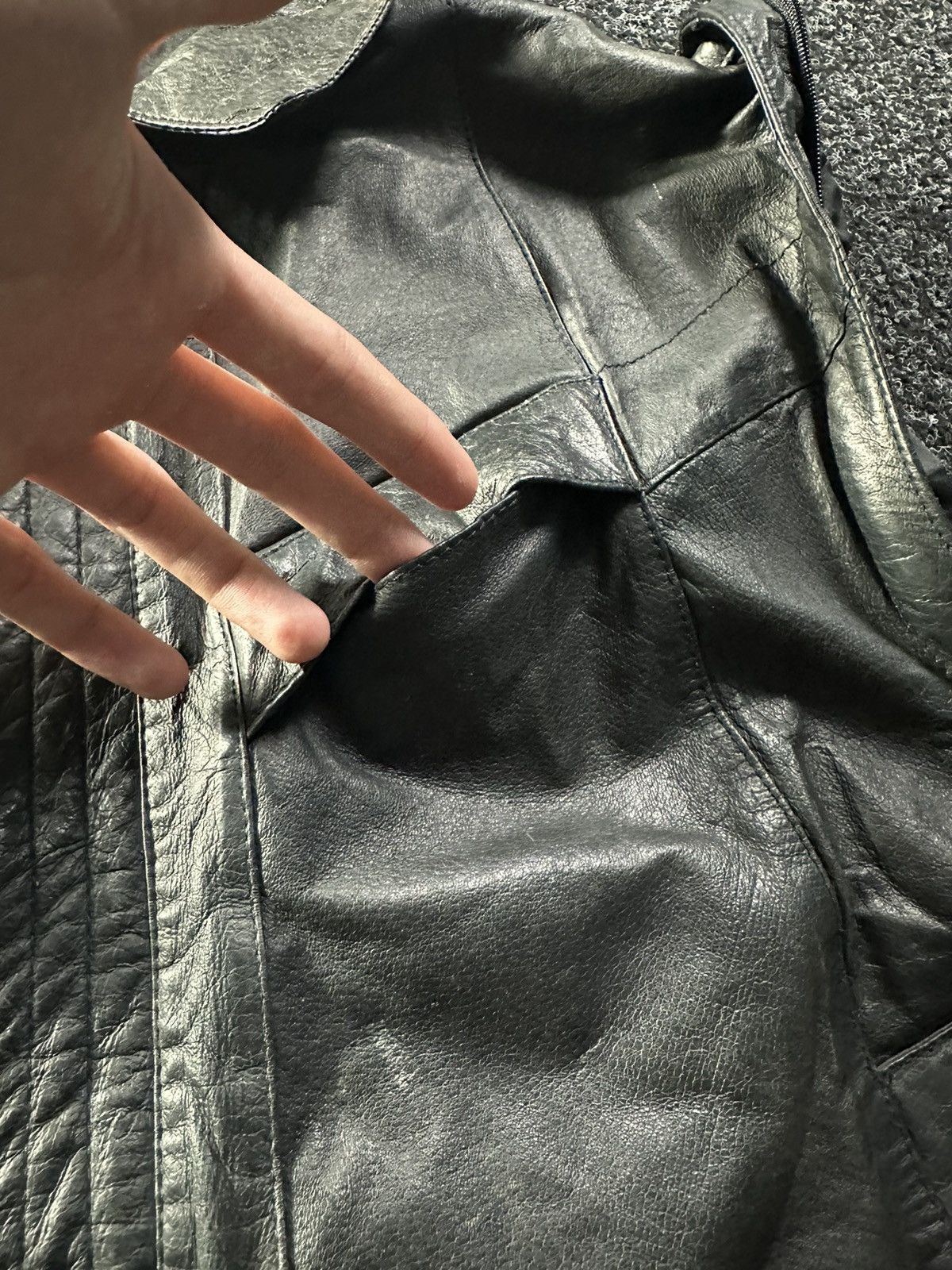 Vintage 🚨Vintage 90s Leather Biker Jacket-West Style Maison Margiela Size US M / EU 48-50 / 2 - 9 Thumbnail