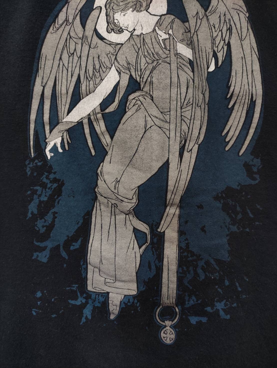 Band Tees Vtg 00's Aiden Emo Band " Cherubim " Art T-Shirt Size US S / EU 44-46 / 1 - 4 Thumbnail