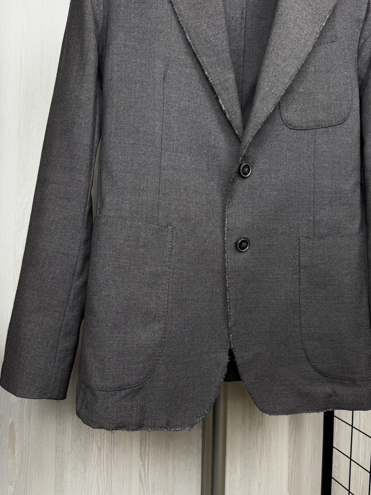 Dolce & Gabbana Dolce & Gabbana grey wool distressed made in Italy blazer Size 36R - 4 Thumbnail
