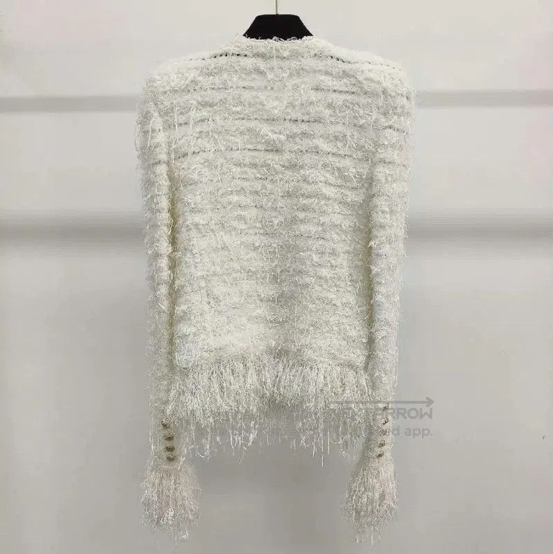 Balmain Balmain Women's White Cardigan in Size S . Size S / US 4 / IT 40 - 2 Thumbnail