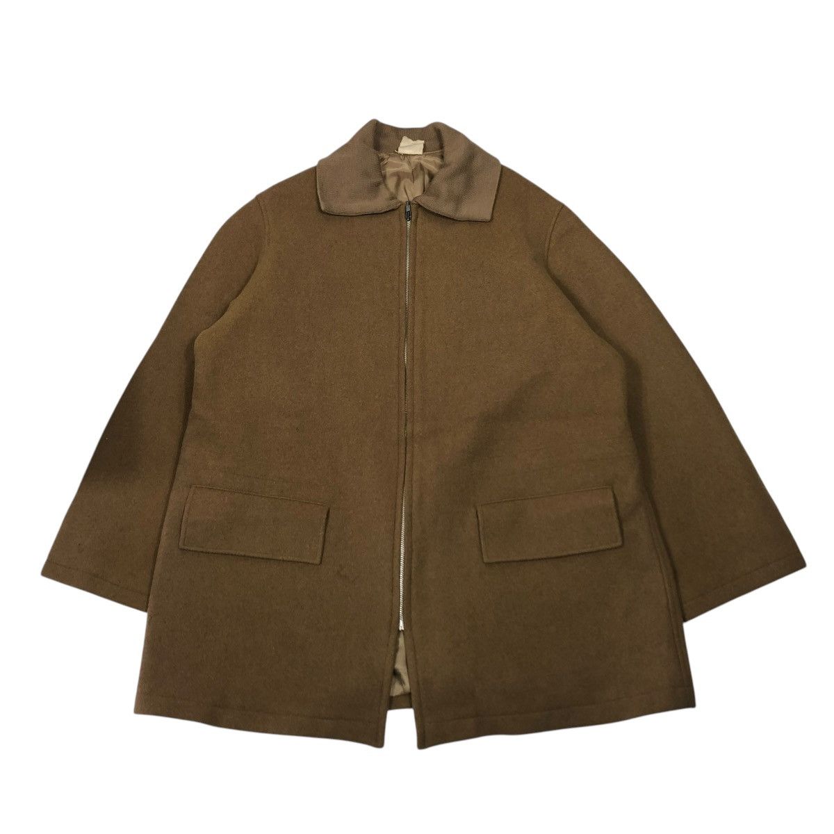 Yohji Yamamoto 🔥VINTAGE CHORE WOOL JACKET Y’S FOR MEN ZIPPER HIGH COLLAR Size US M / EU 48-50 / 2 - 1 Thumbnail