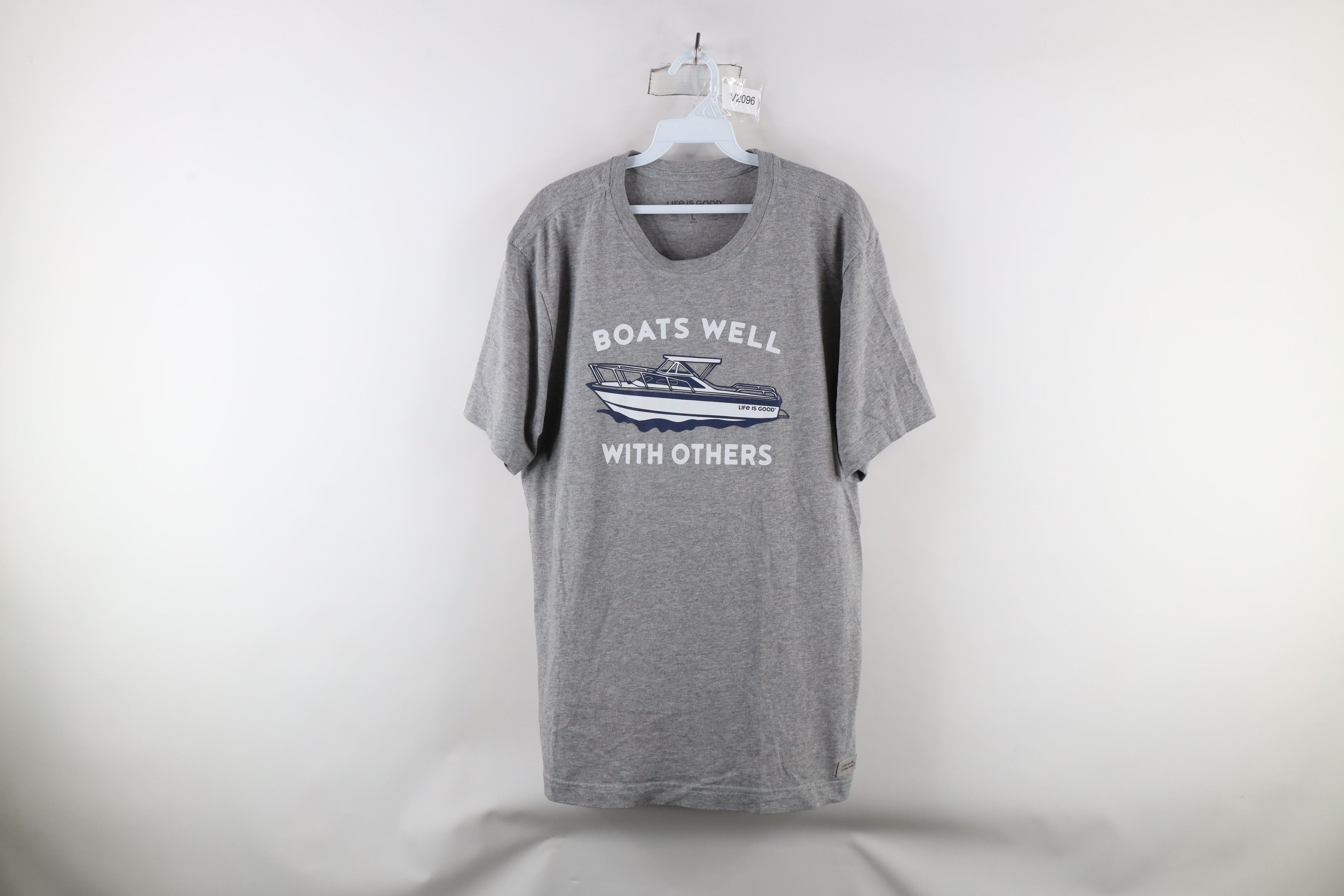 Life is Good × Vintage Life Is Good Out Boats Well With Others Crusher T-Shirt Gray Size US L / EU 52-54 / 3 - 1 Thumbnail