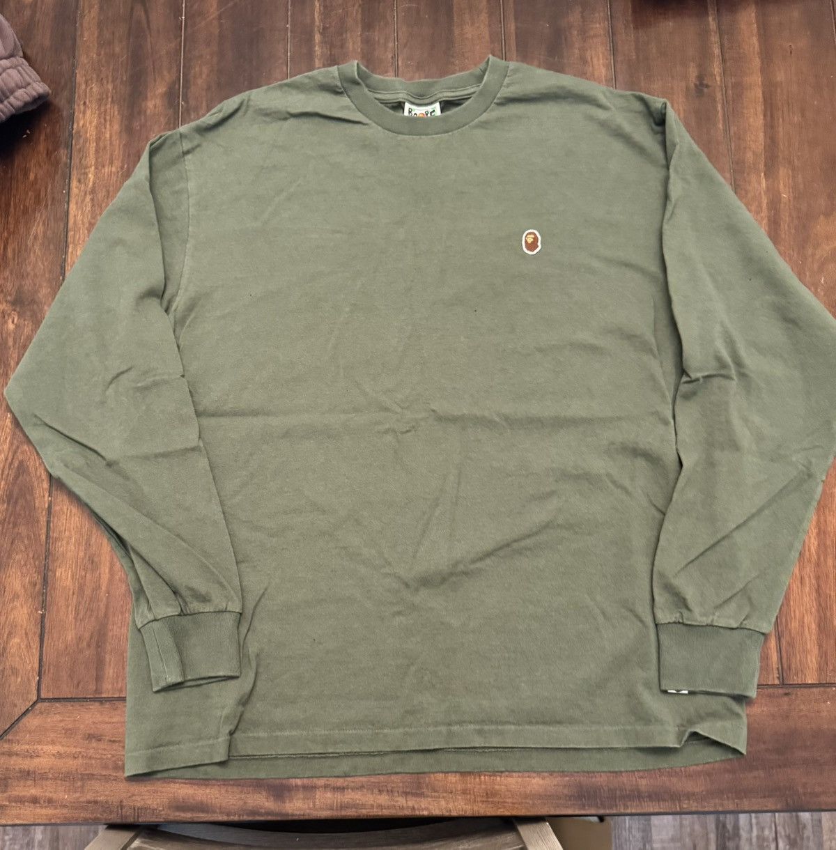Bape One Point Ape Head L/S Tee Size US XXL / EU 58 / 5 - 2 Thumbnail
