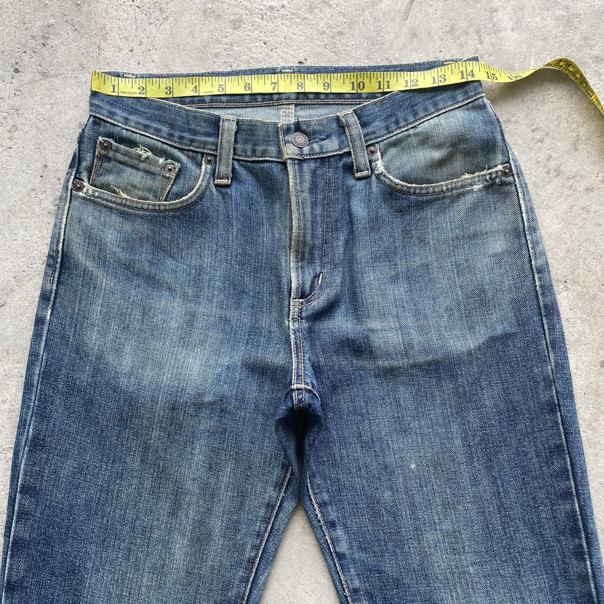 Edwin W29x28.5 Vintage Edwin Jeans Distressed Faded Denim Pants Size US 29 - 6 Thumbnail