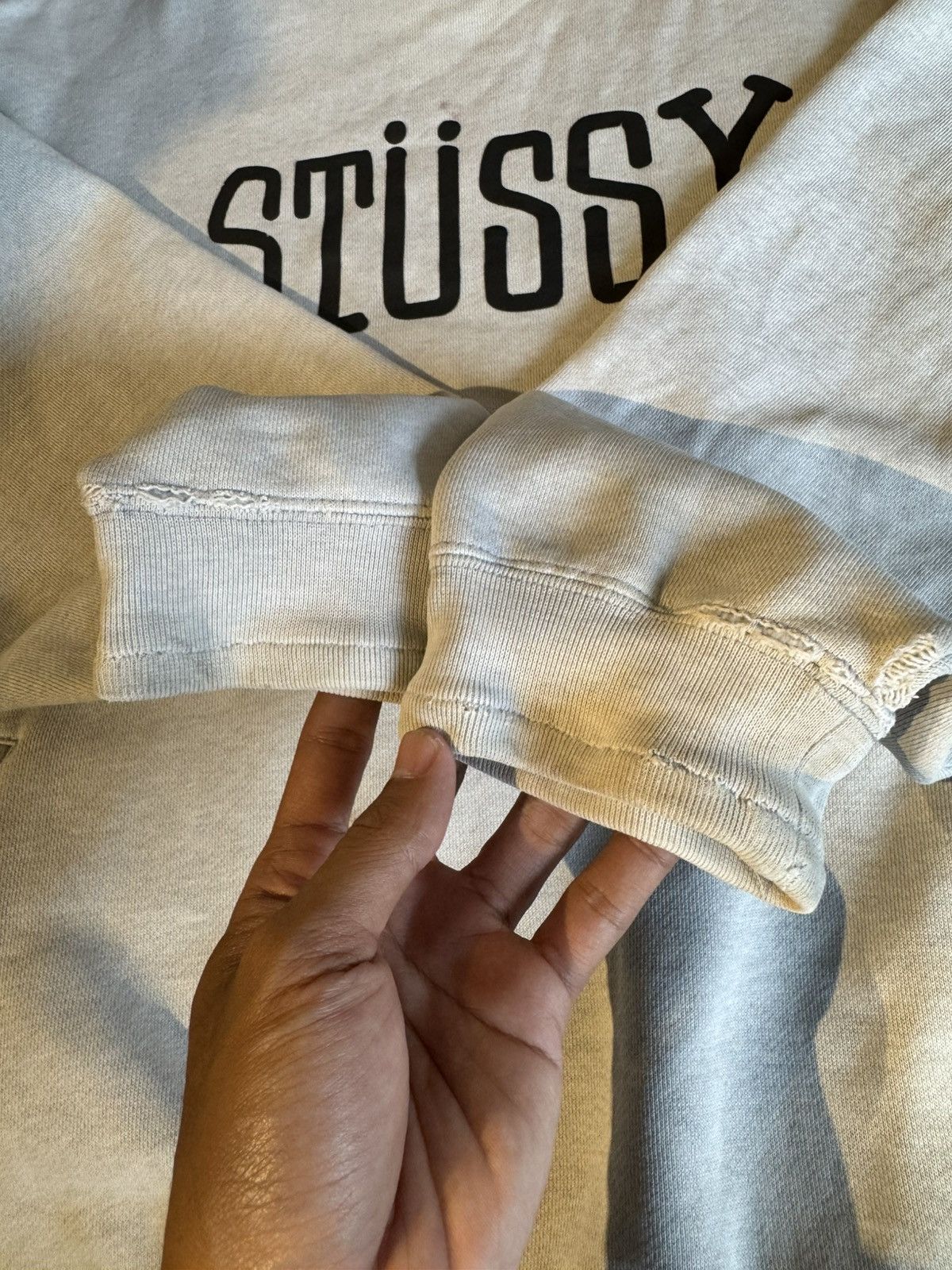 Stussy VINTAGE STUSSY BLOCK SPORT GREY HOODIE Size US L / EU 52-54 / 3 - 6 Thumbnail