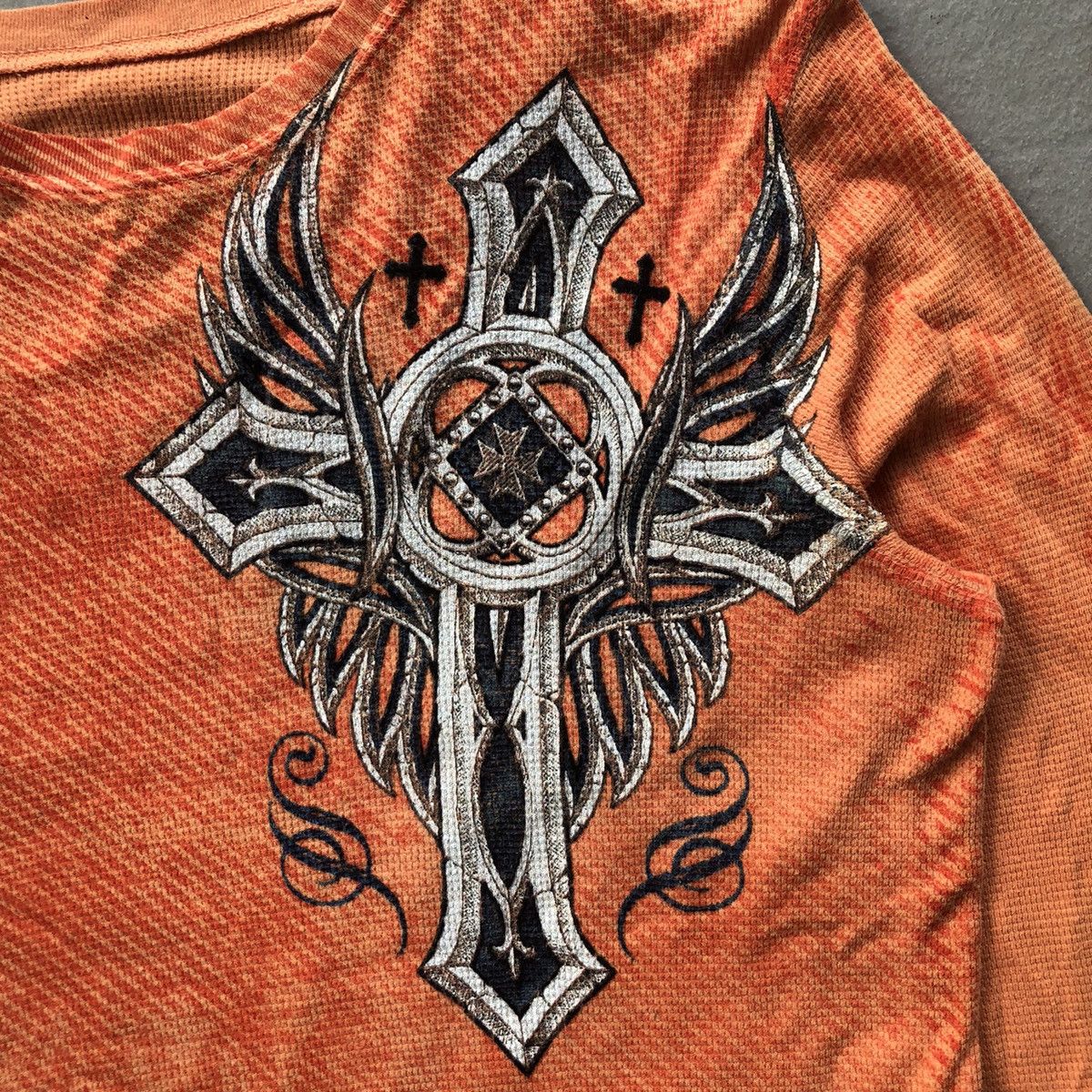 Affliction Raw state vtg y2k redemption cross logo long sleeve shirt Size US M / EU 48-50 / 2 - 4 Thumbnail
