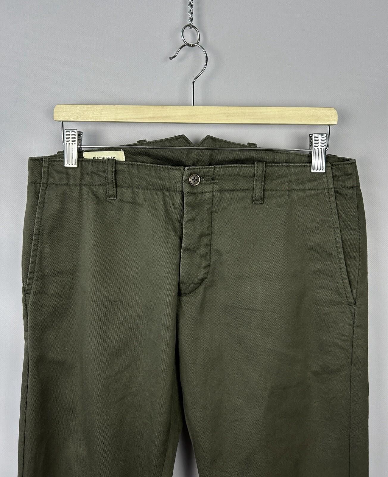 Suitsupply Mens Suitsupply Bennet Trousers W30 Chino Pants Khaki Size US 30 / EU 46 - 3 Thumbnail