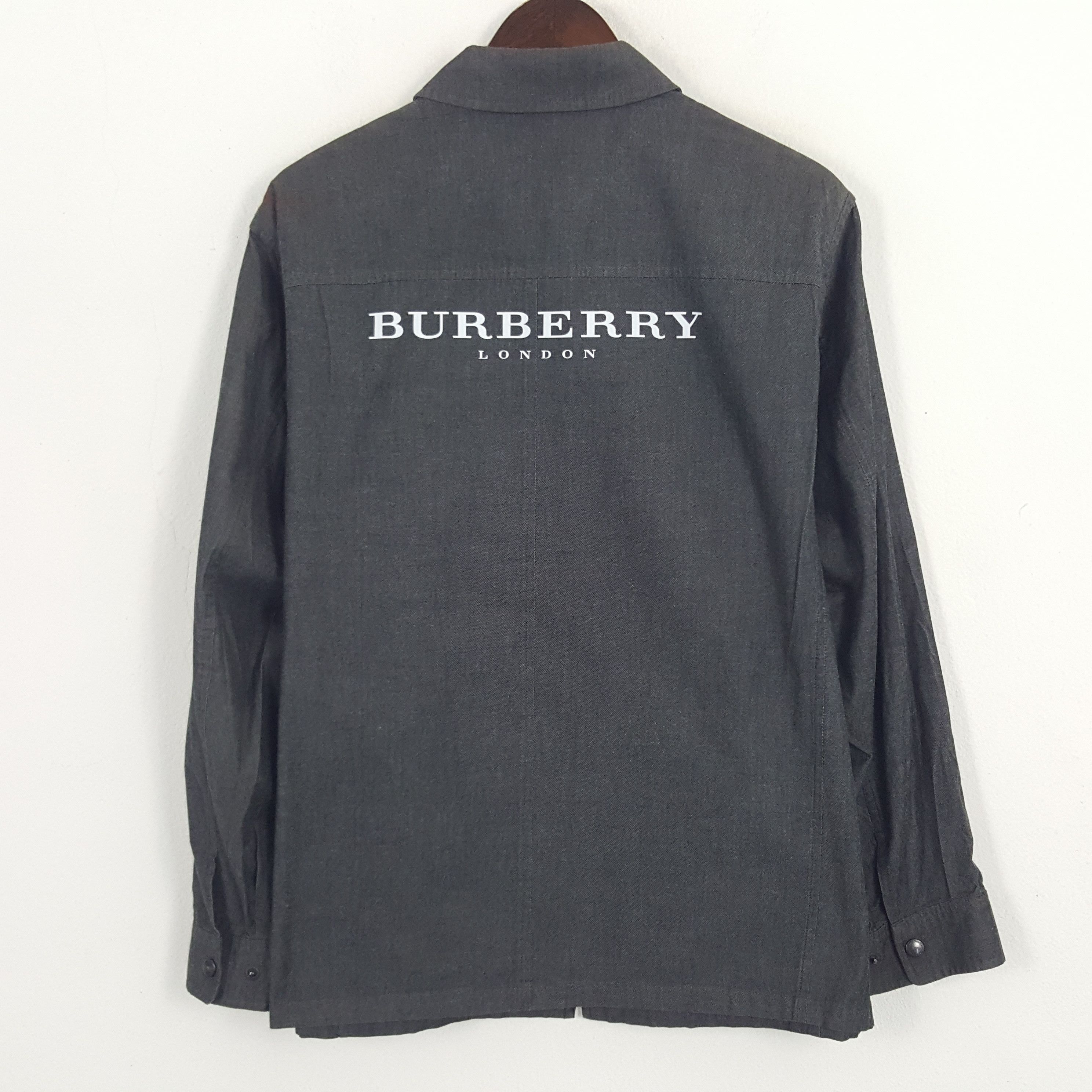 Burberry × Vintage Vintage Burberry London Zipper Custom Art Logo Jacket Size US L / EU 52-54 / 3 - 1 Thumbnail