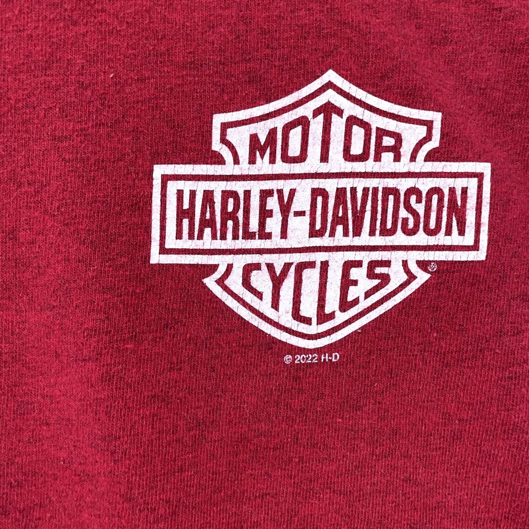 Harley Davidson Harley-Davidson Shirt Mens L Red Graphic Print Crew Neck Short Sleeve T-Shirt USA Motorcycle Tee Size US L / EU 52-54 / 3 - 5 Thumbnail