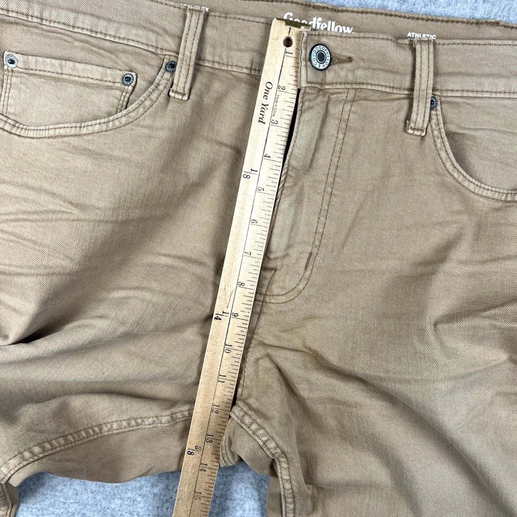 Vintage Goodfellow Target Slim Jeans Mens 40x30 Beige NEW Athletic Stretch Flex Denim Size US 40 / EU 56 - 7 Thumbnail