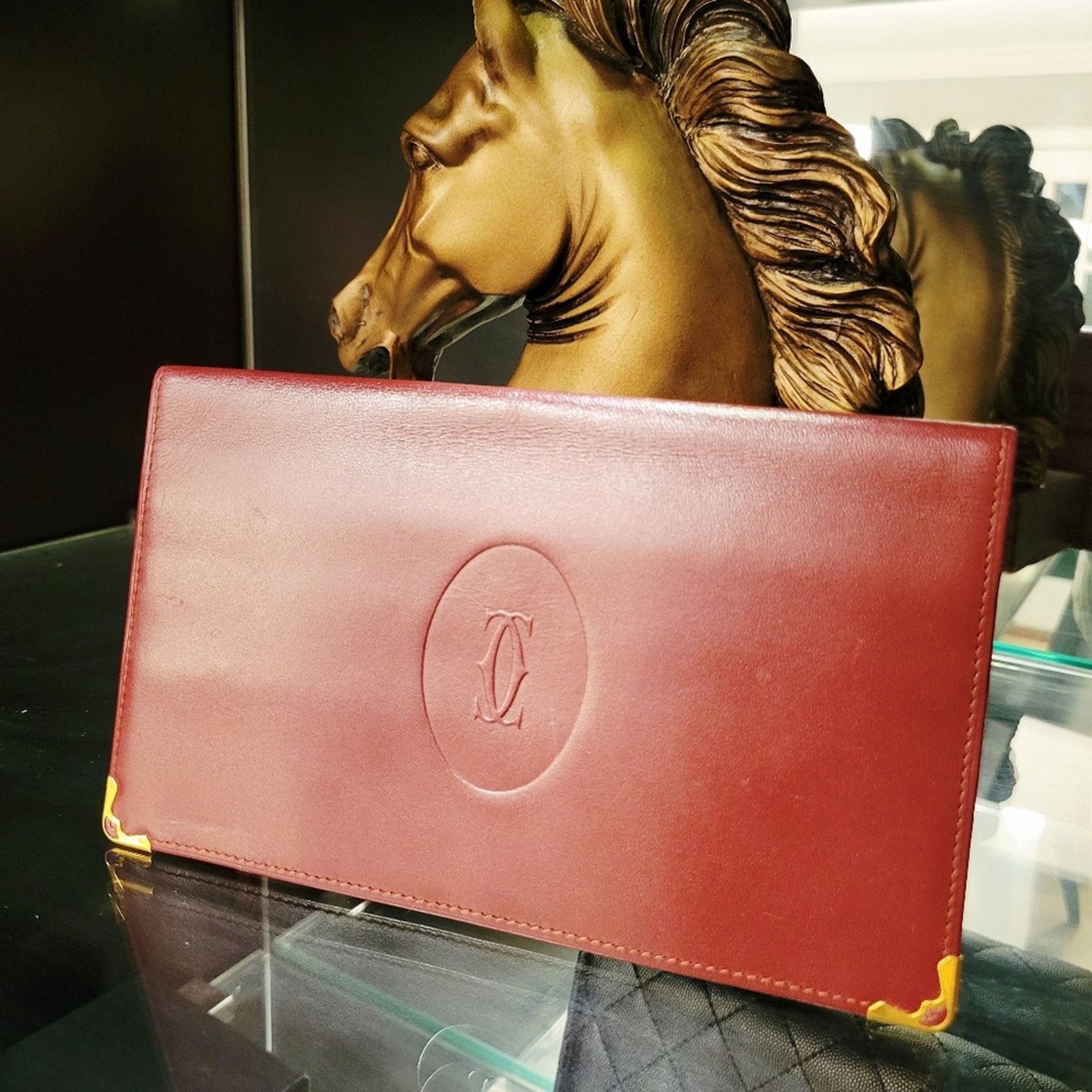 Cartier CARTIER Cartier Must De Cartier Leather Wallet Passport Size ONE SIZE - 1 Thumbnail