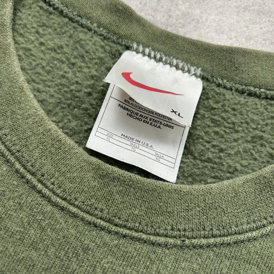 Nike × Vintage SWOOSH CREWNECK SWEATSHIRT EMBROIDERED XL MADE IN USA Size US XL / EU 56 / 4 - 4 Thumbnail