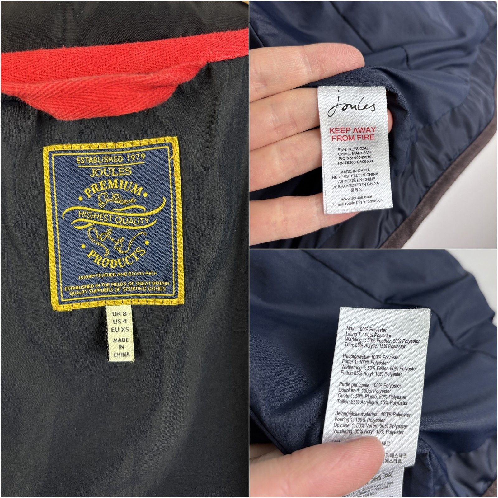 Other Womens Joules Down Vest Gilet Navy Blue Size XS Size XS / US 0-2 / IT 36-38 - 10 Thumbnail