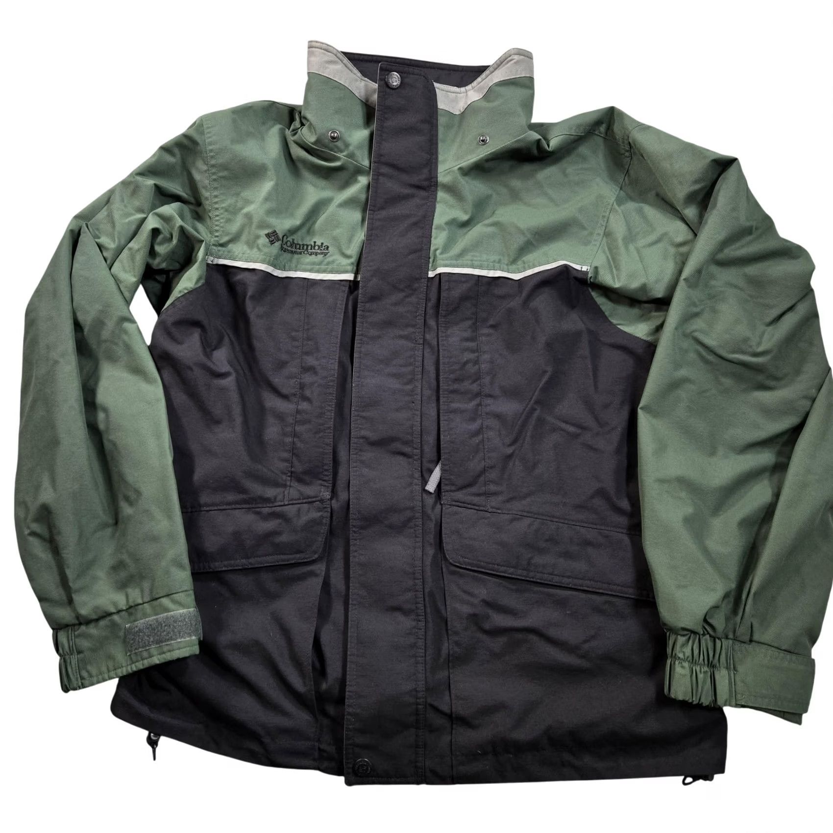 Vintage Columbia Jacket Mens Medium Green Black Nylon Parka Full Zip Outdoor Size US M / EU 48-50 / 2 - 2 Thumbnail