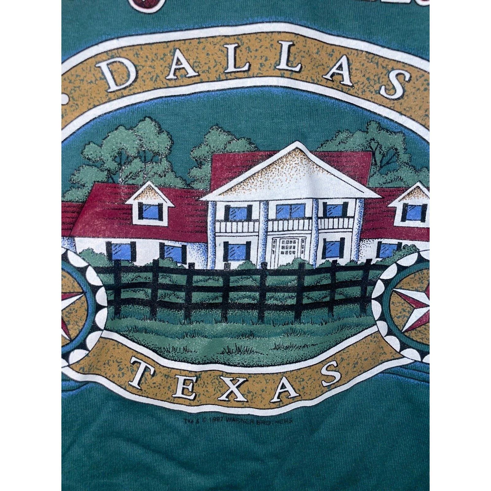 Anvil Vintage Southfork Ranch Shirt Dallas Texas Green Tee VTG 90s Size US S / EU 44-46 / 1 - 4 Thumbnail