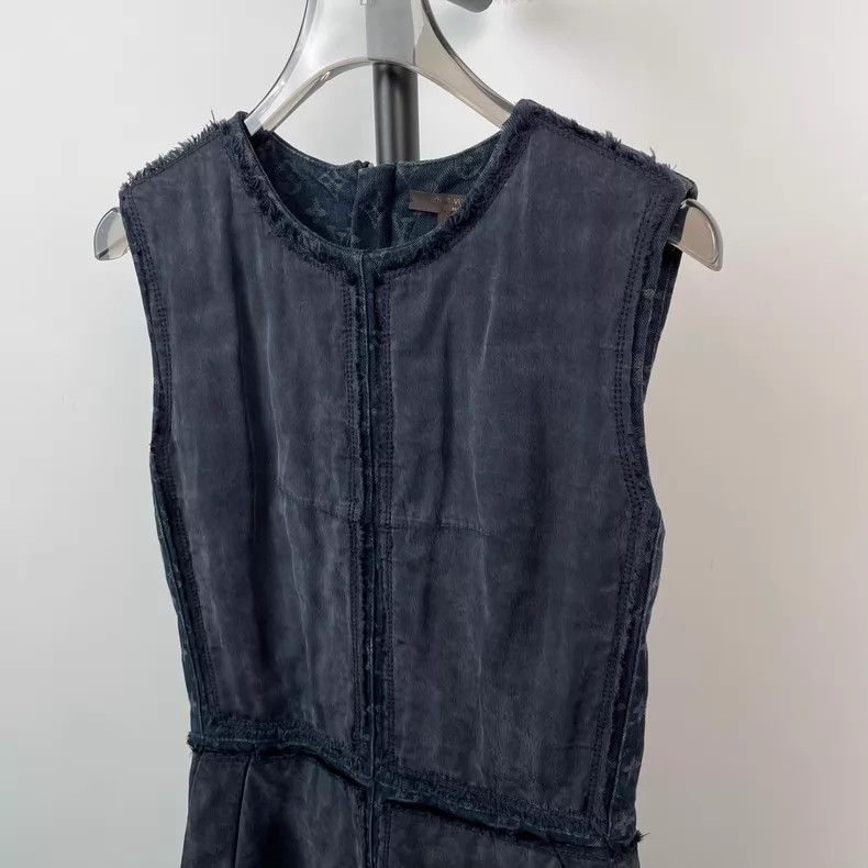 Louis Vuitton Louis Vuitton Blue patchwork full print denim dress Size XXS / US 00 / IT 34 - 3 Thumbnail