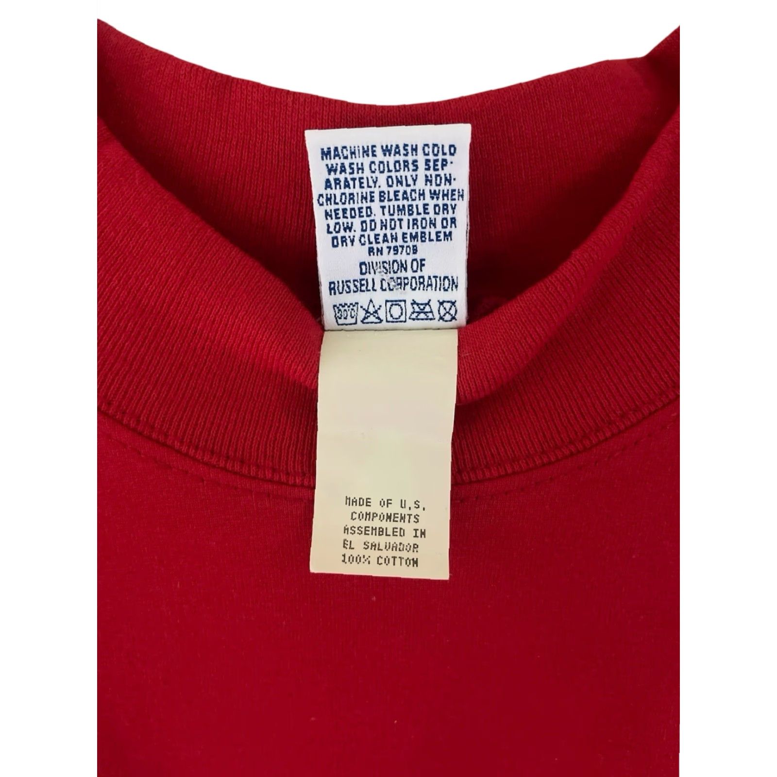 Russell Athletic vintage Russell Athletic shirt Mens 2XL Mock Turtleneck High Cotton Red 90s NOS NWT Size US XXL / EU 58 / 5 - 3 Thumbnail