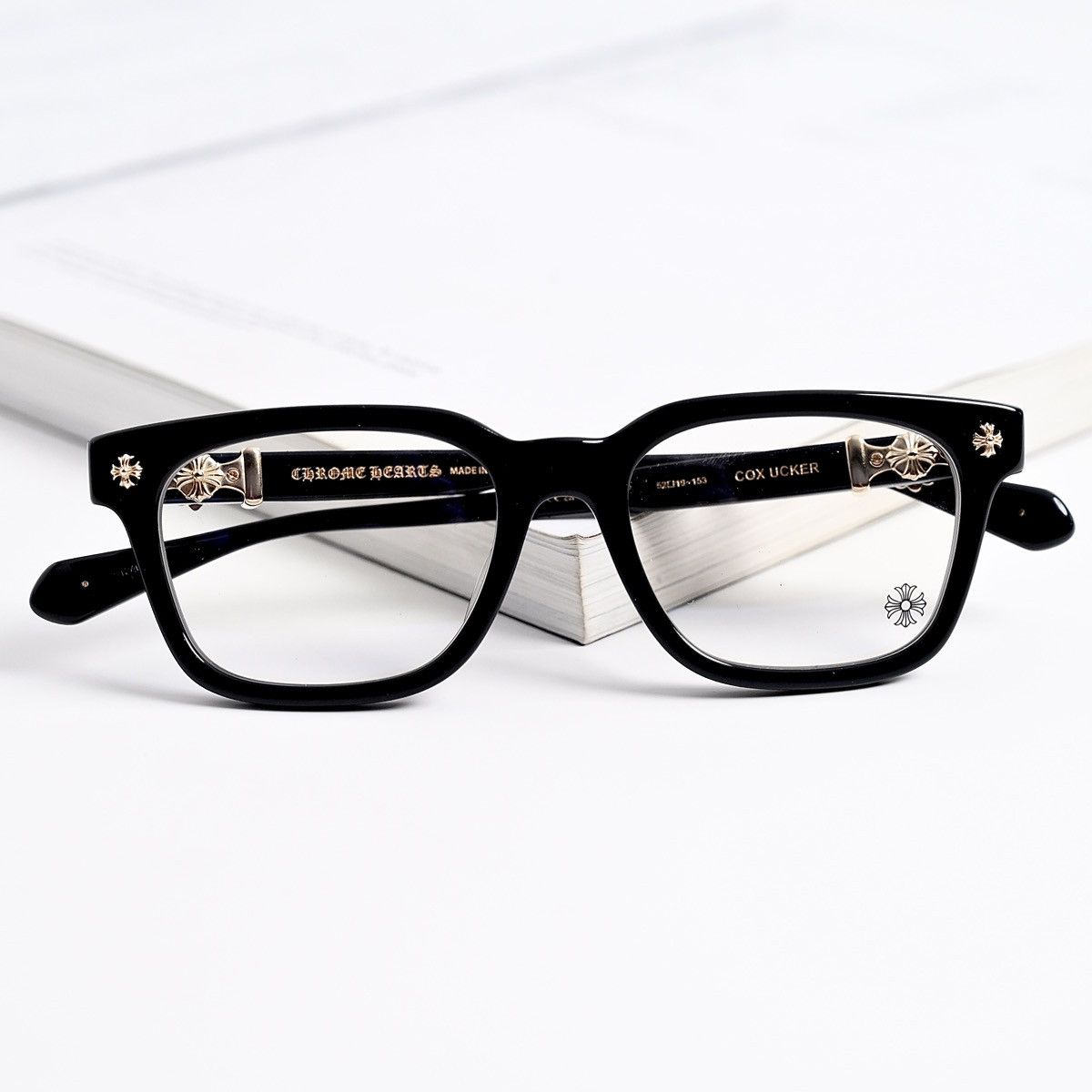 Chrome Hearts CHROME HEARTS COX UCKER BLACK 18K GOLD PLATED GLASSES Size ONE SIZE - 11 Thumbnail