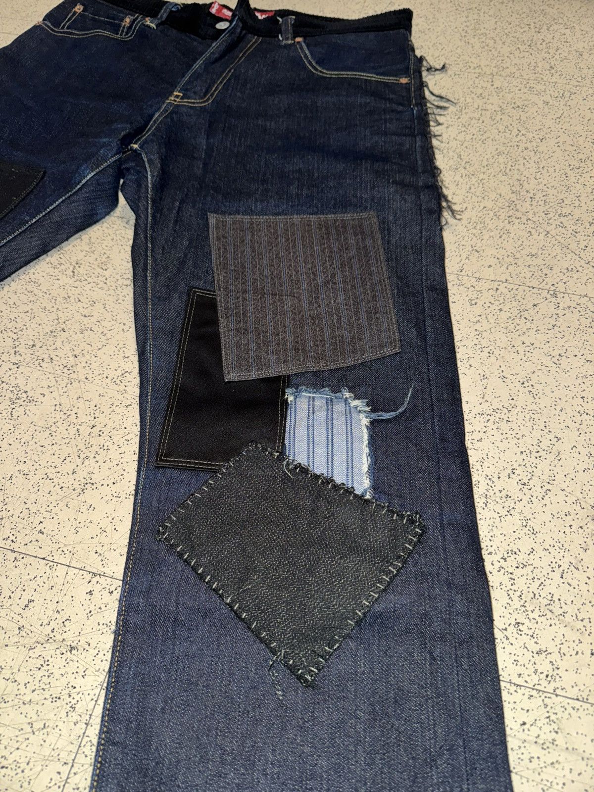 Junya Watanabe × Levi's Junya Watanabe Patchwork Denim Blue Size US 33 - 2 Thumbnail