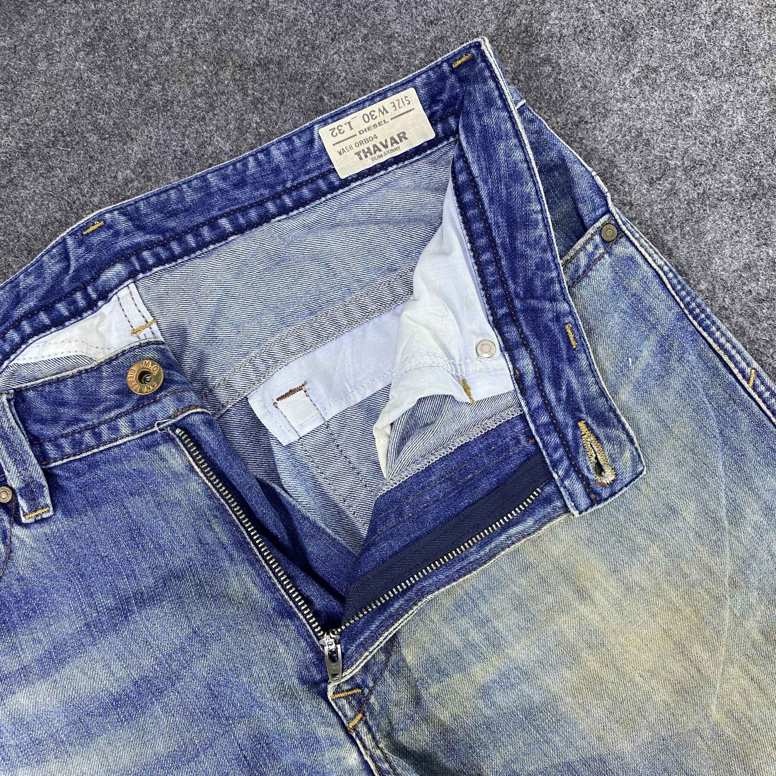 Diesel Diesel Distressed Blue Wash Jeans-J1173 Size US 35 - 9 Thumbnail