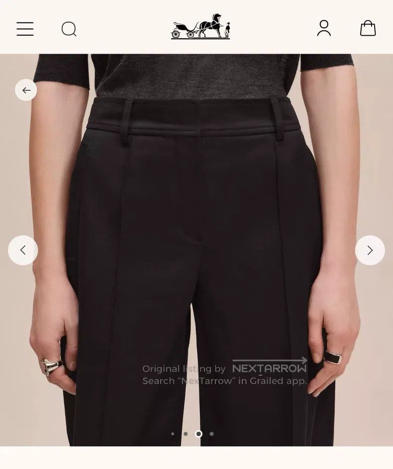 Hermes Hermes Black Straight Pants, Suit or Casual Pants, Versati Size 42" / US 20 - 9 Thumbnail