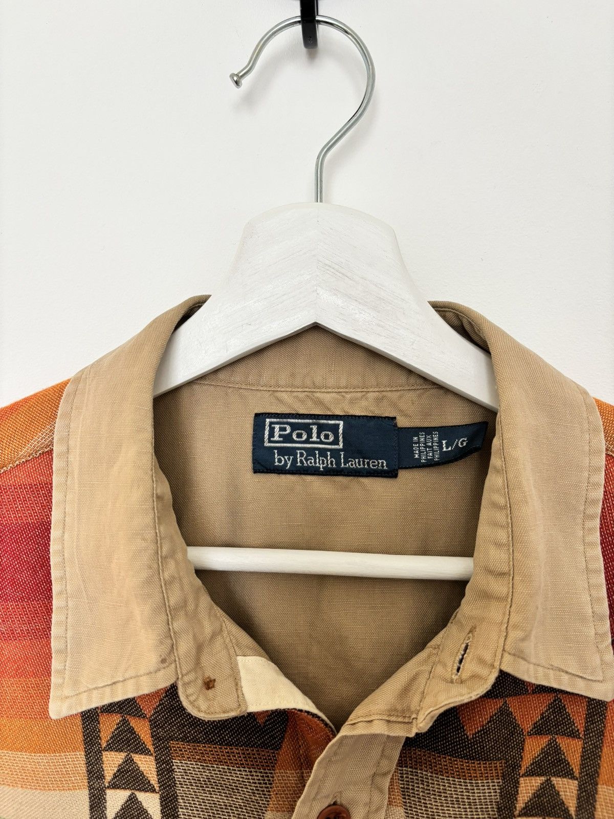 Polo Ralph Lauren Polo Ralph Lauren Southwestern Navajo Panel Shirt Tan L Size US L / EU 52-54 / 3 - 3 Thumbnail