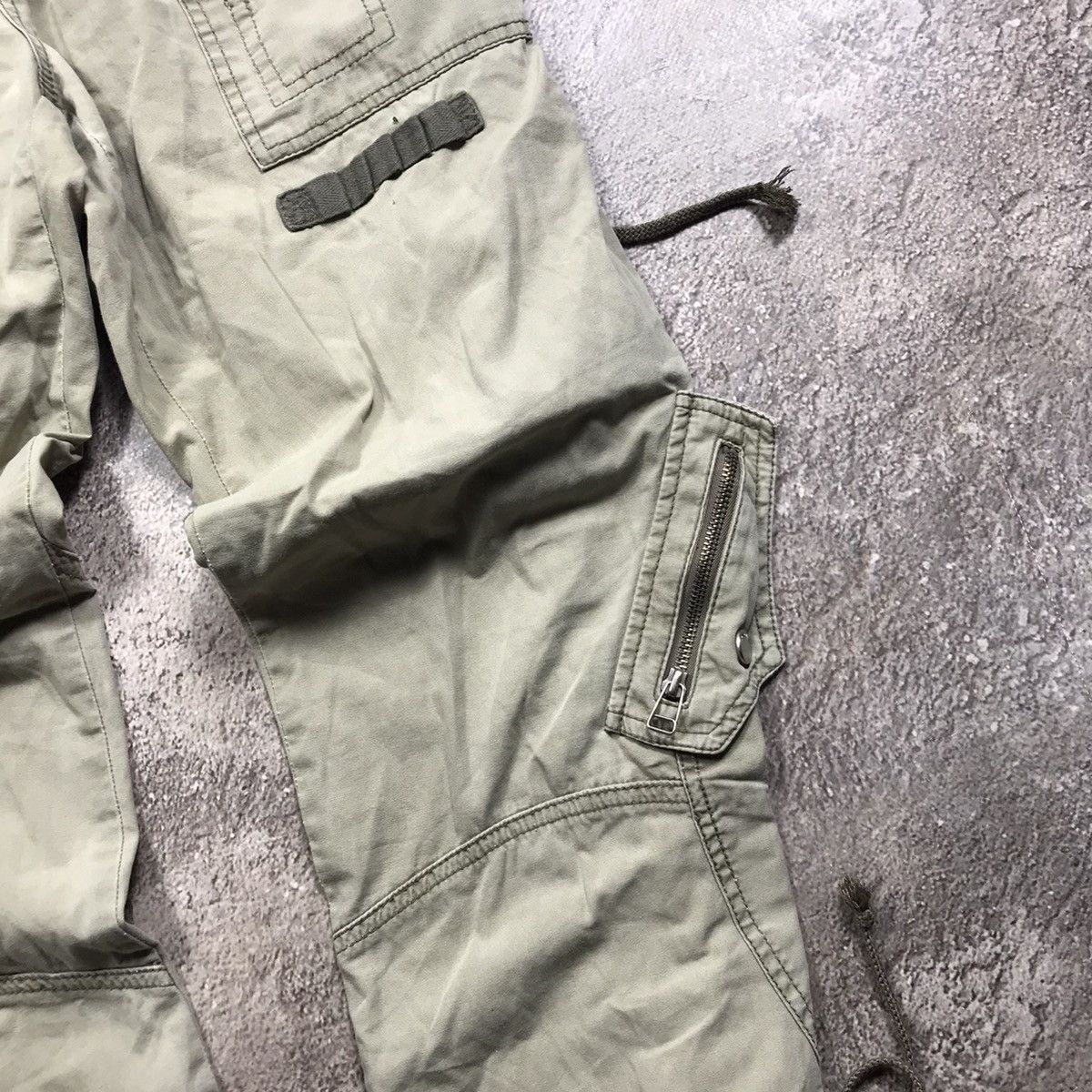 Vintage Vintage 90s Baggy Cargo Pants Parachute Distressed Streetwea Size 31" - 4 Thumbnail