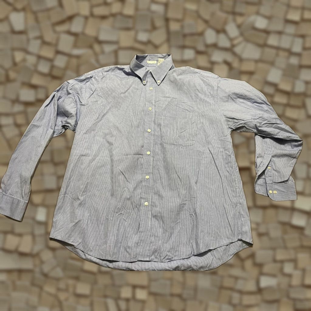 Izod VINTAGE IZOD Shirt Men XL Blue Plaid Button-Down 60s 2 Ply Oxford Button Down Size US XL / EU 56 / 4 - 1 Thumbnail