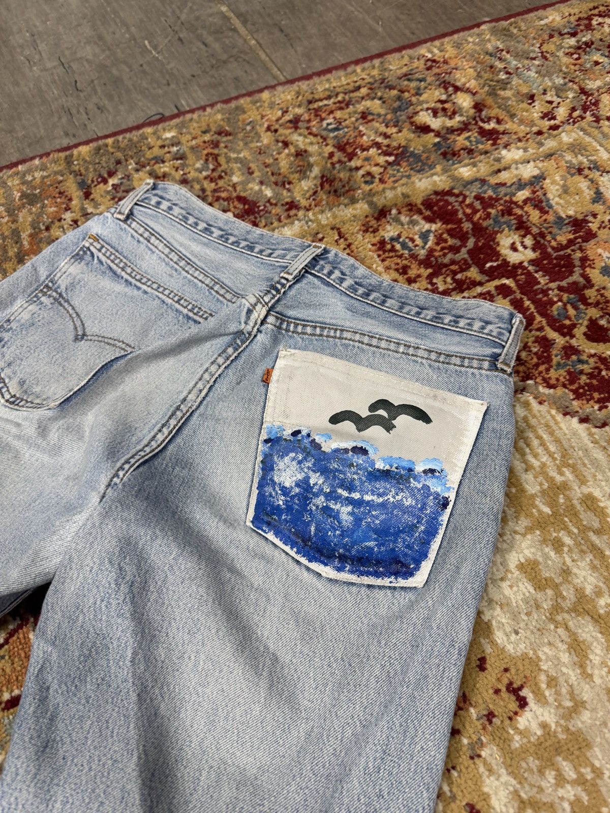 Levi's × Levi's Vintage Clothing × Vintage PERFECT Baby Blue Washed Levi's 615 Denim Light Jeans Size US 32 / EU 48 - 6 Thumbnail