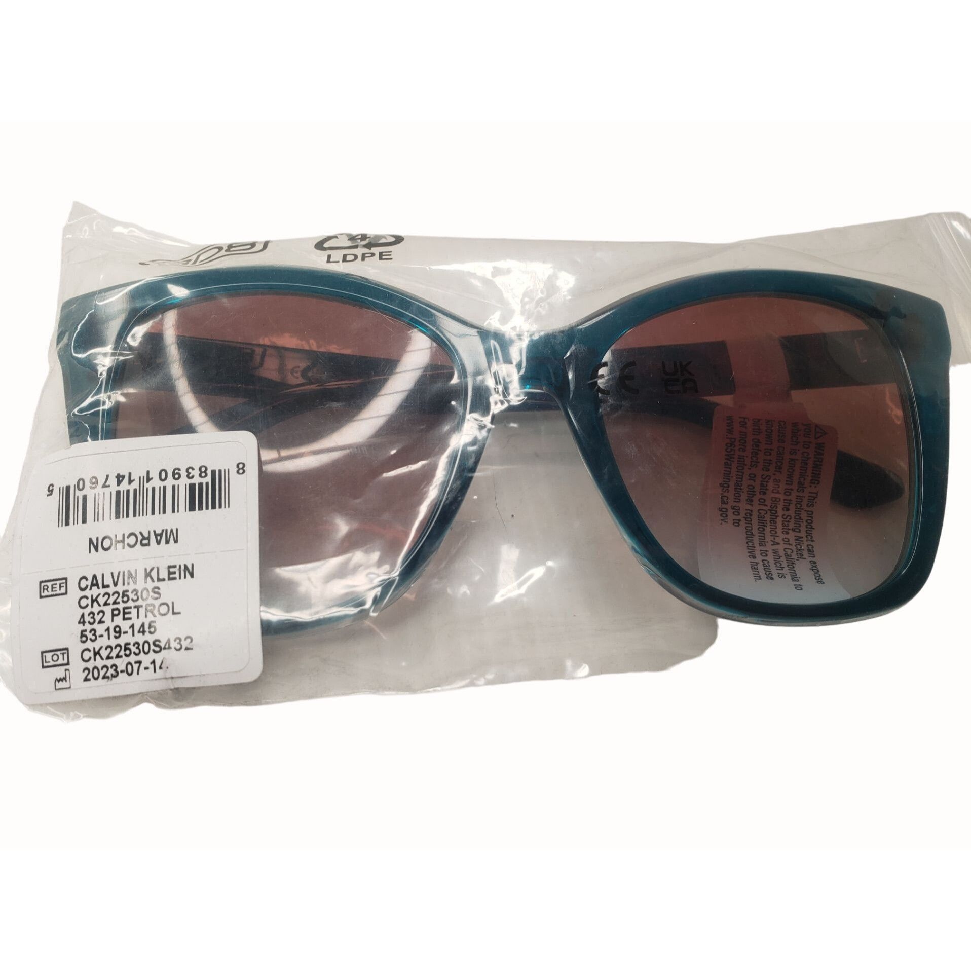 Calvin Klein Calvin Klein Women's Rectangular Sunglasses Blue Ck22530s Size ONE SIZE - 5 Thumbnail