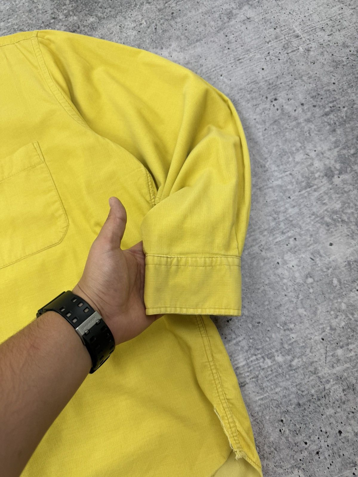 Burberry Vintage Thomas Burberry Logo Casual Yellow Button Up Shirt L Size US L / EU 52-54 / 3 - 8 Thumbnail