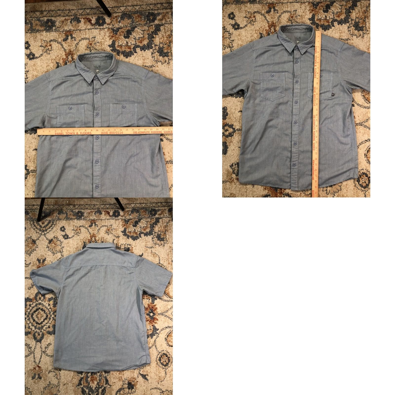 Mountain Hardwear Mountain Hardwear Shirt Mens Medium Blue Chambray Short Sleeve Button Up Casual Size US M / EU 48-50 / 2 - 8 Thumbnail