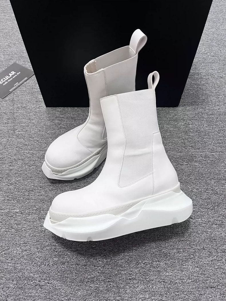 Rick Owens Rick Owens White Leather Chelsea Boots-dmc Size US 7.5 / EU 40-41 - 1 Thumbnail