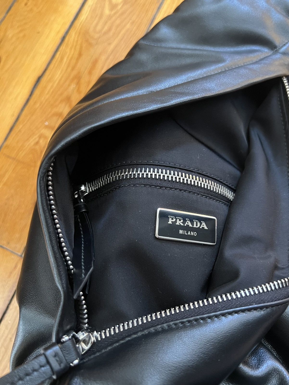 Prada Leather Sling Backpack