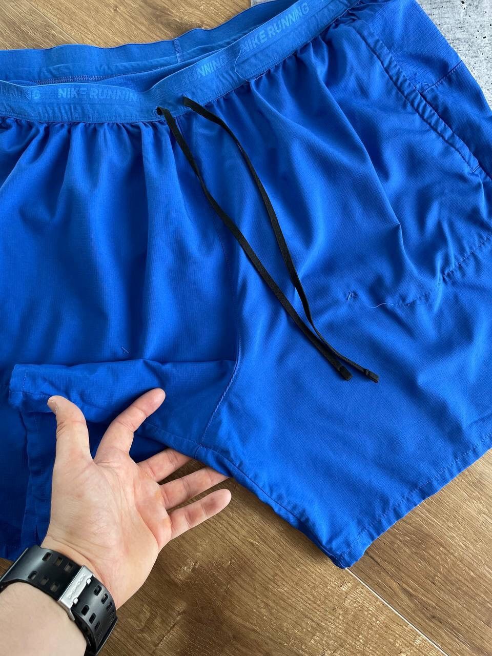 Nike Vintage Nike Running 90s Y2K Style Drill Blue Dri-Fit Shorts Size US 36 / EU 52 - 6 Thumbnail